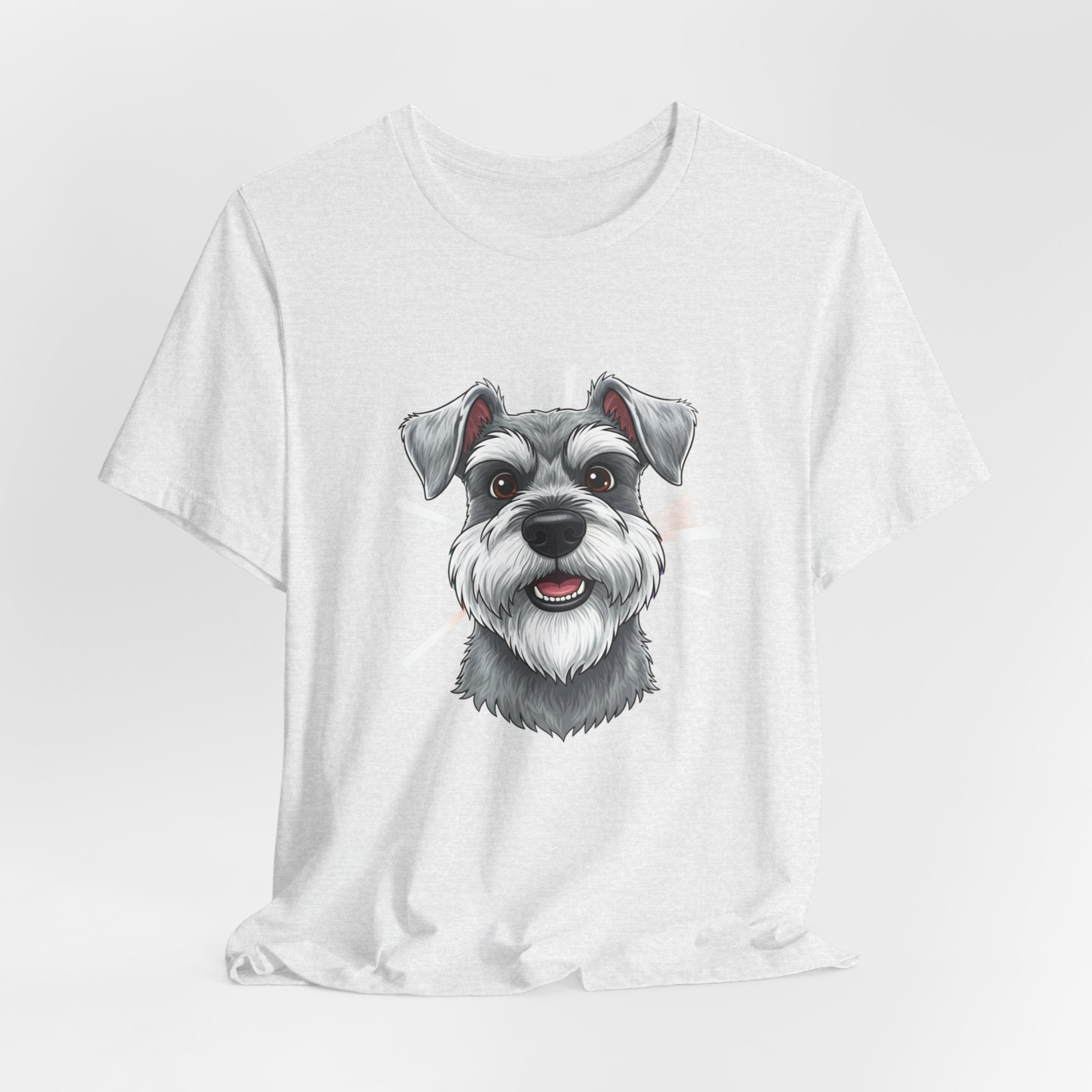 Schnauzer Face T‑Shirt — Cute Dog Portrait Tee for Schnauzer Lovers