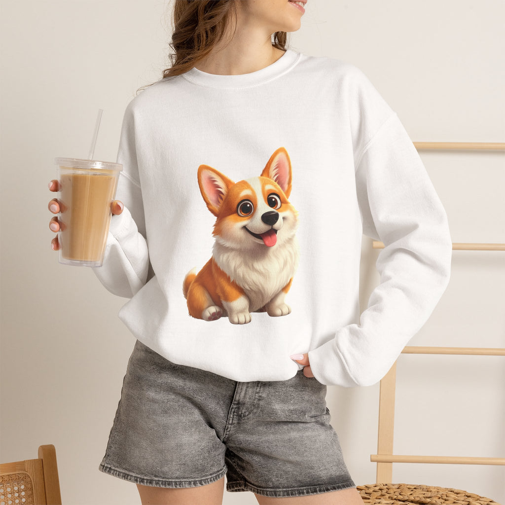 Corgi Crewneck Sweatshirt — Cute Cartoon Pembroke Corgi Pullover