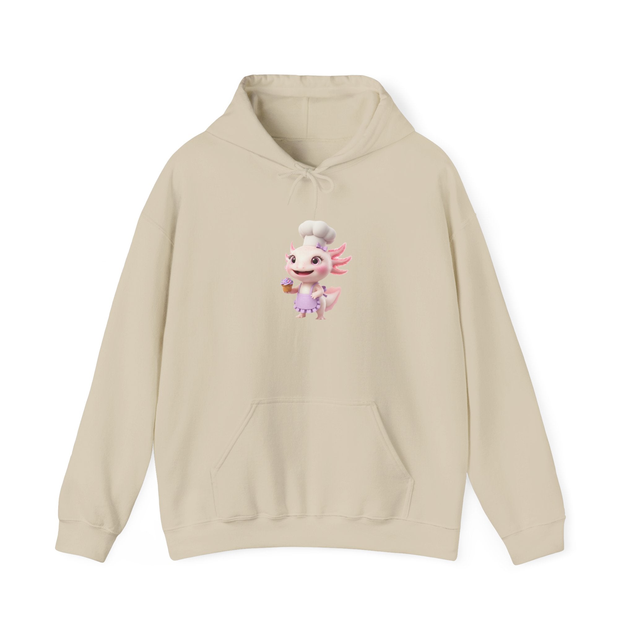 Axolotl  Chef GirlHoodie – Adorable Axolotl Graphic Sweatshirt