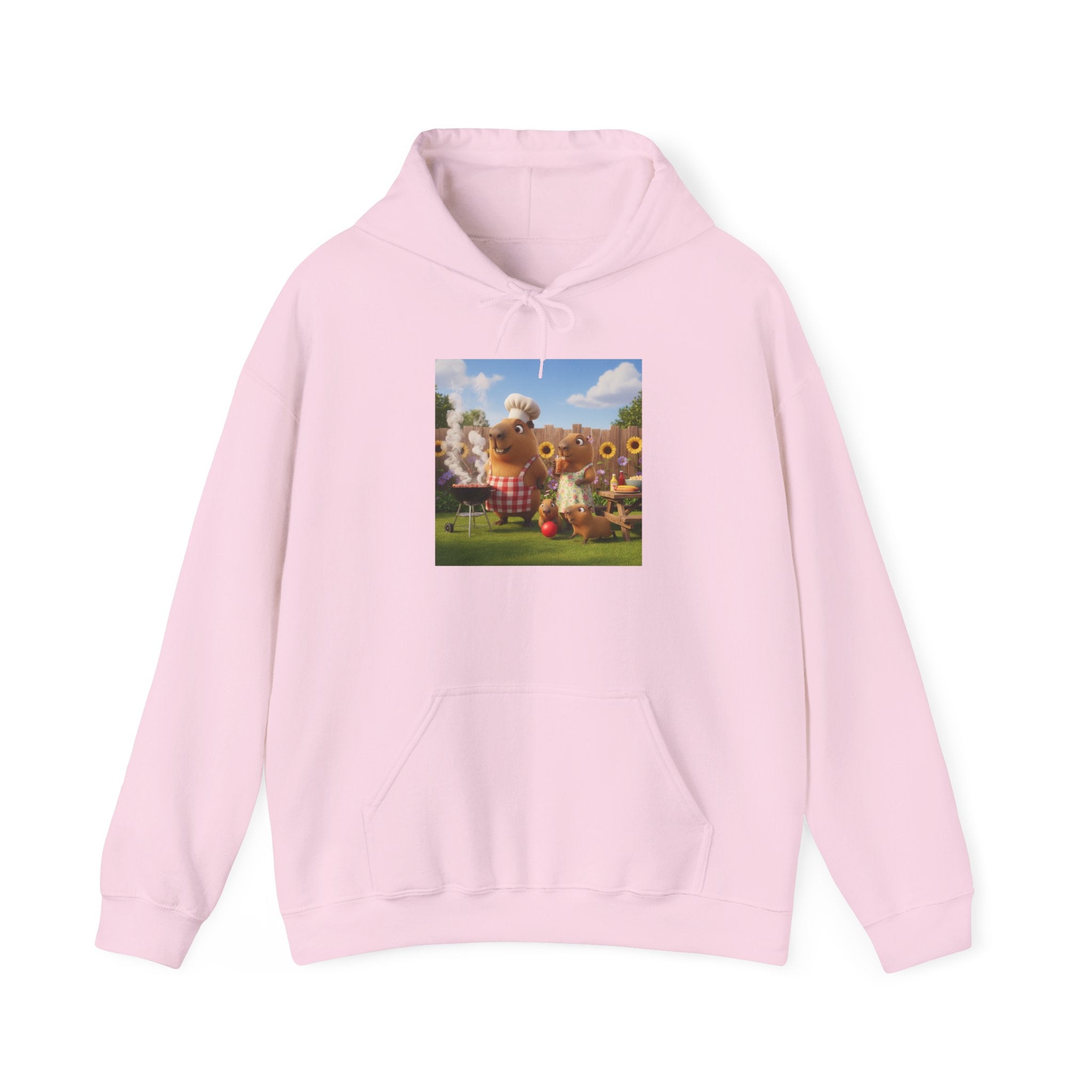 Capybara BBQ Hoodie — Cute Cozy Graphic Pullover