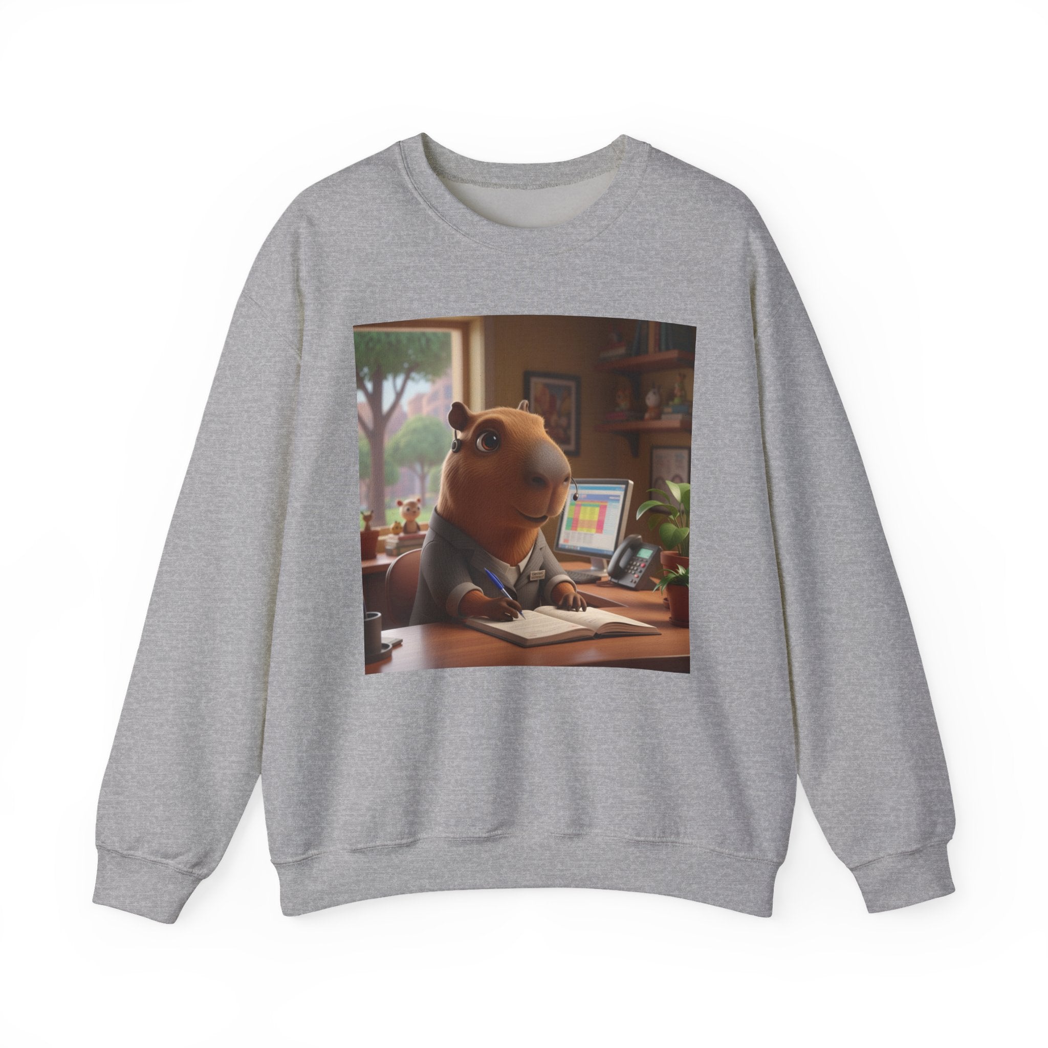 Capybara Desk Scene Sweatshirt