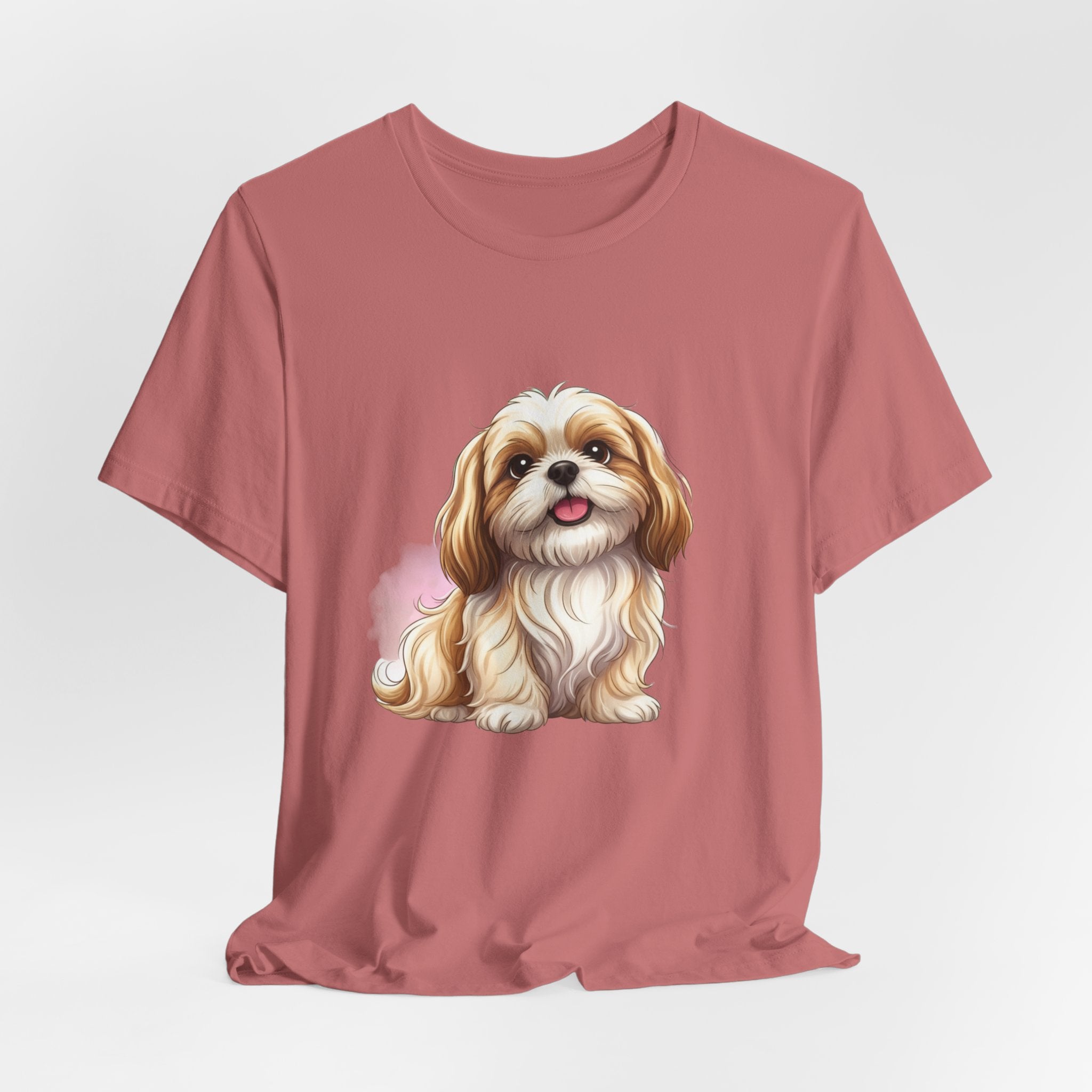 Shih Tzu Puppy T-Shirt – Adorable Cartoon Dog Tee for Pet Lovers