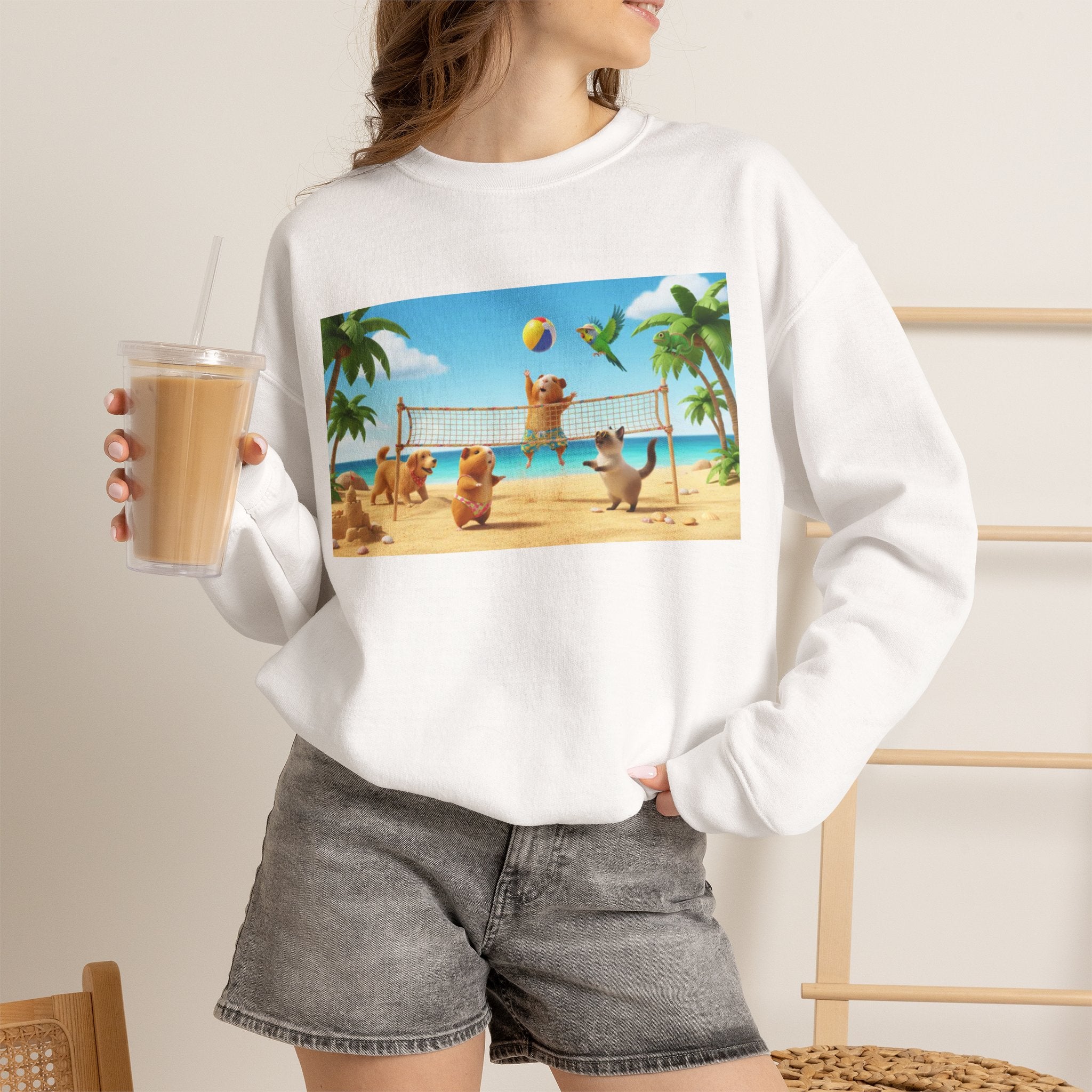 Guinea Pigs — Beach Volleyball — Crewneck Sweatshirt