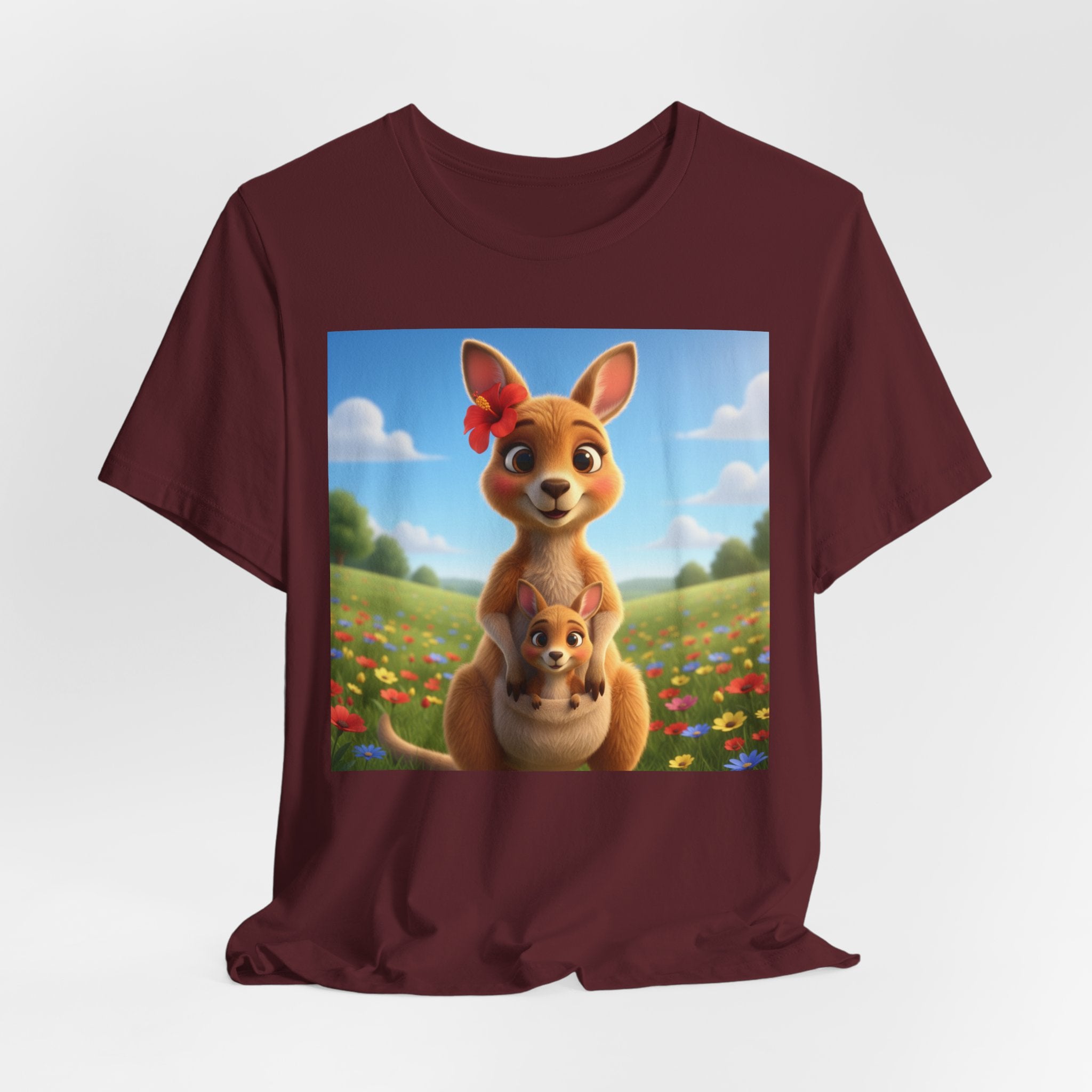 Kangaroo Mama & Joey Cute Graphic Tee