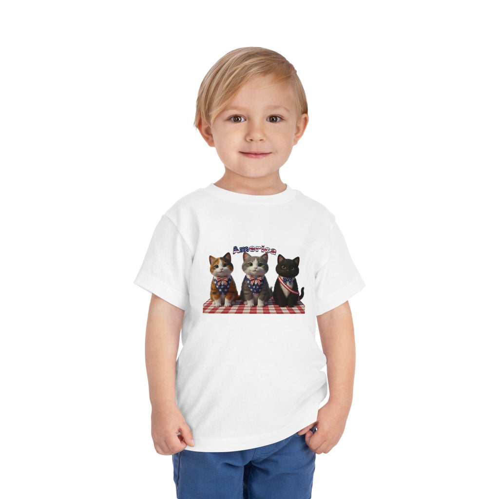 Kitties — Patriotic 'America' — Toddler T-Shirt
