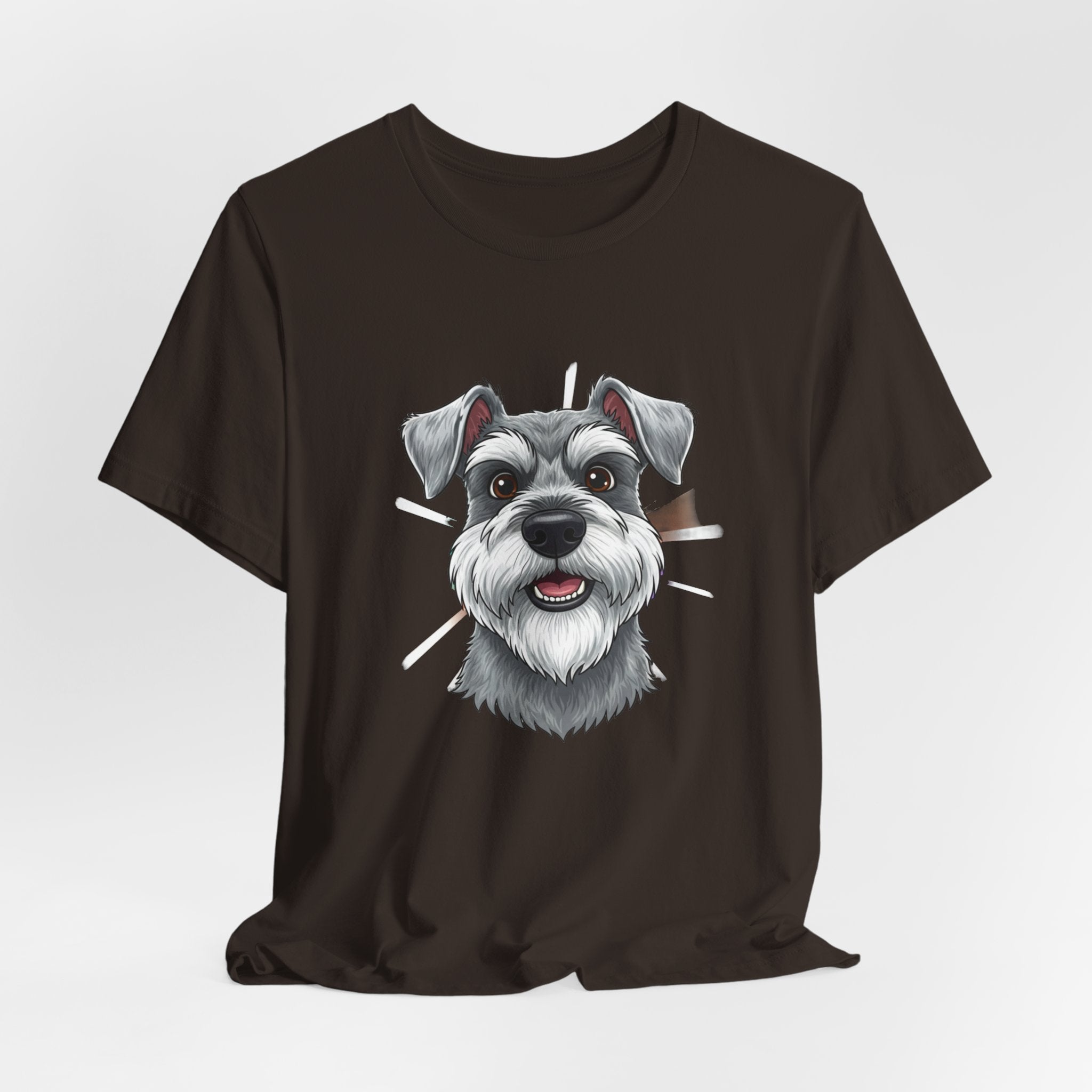 Schnauzer Face T‑Shirt — Cute Dog Portrait Tee for Schnauzer Lovers