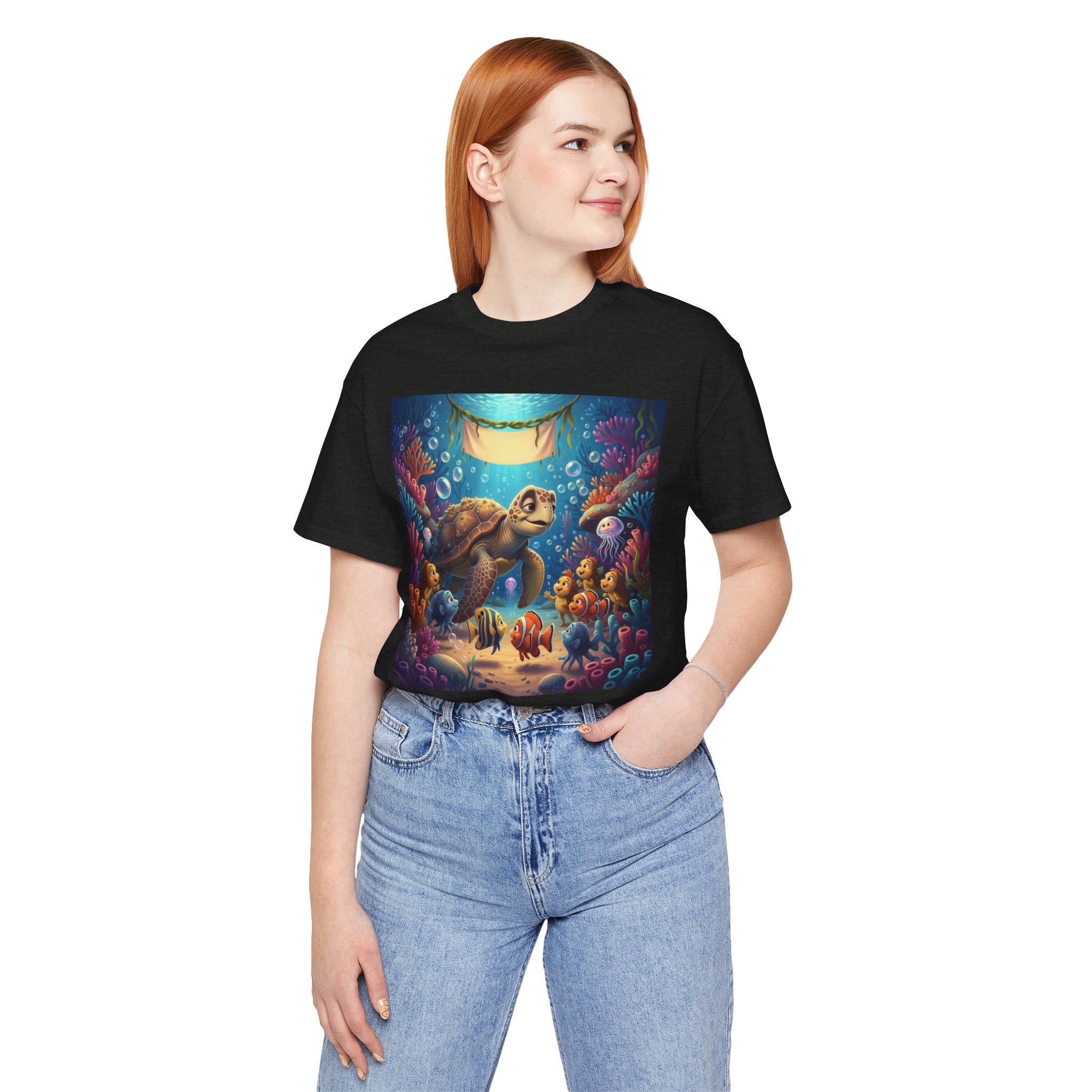 Sea Turtle Ocean Life T‑Shirt — Colorful Underwater Reef Tee