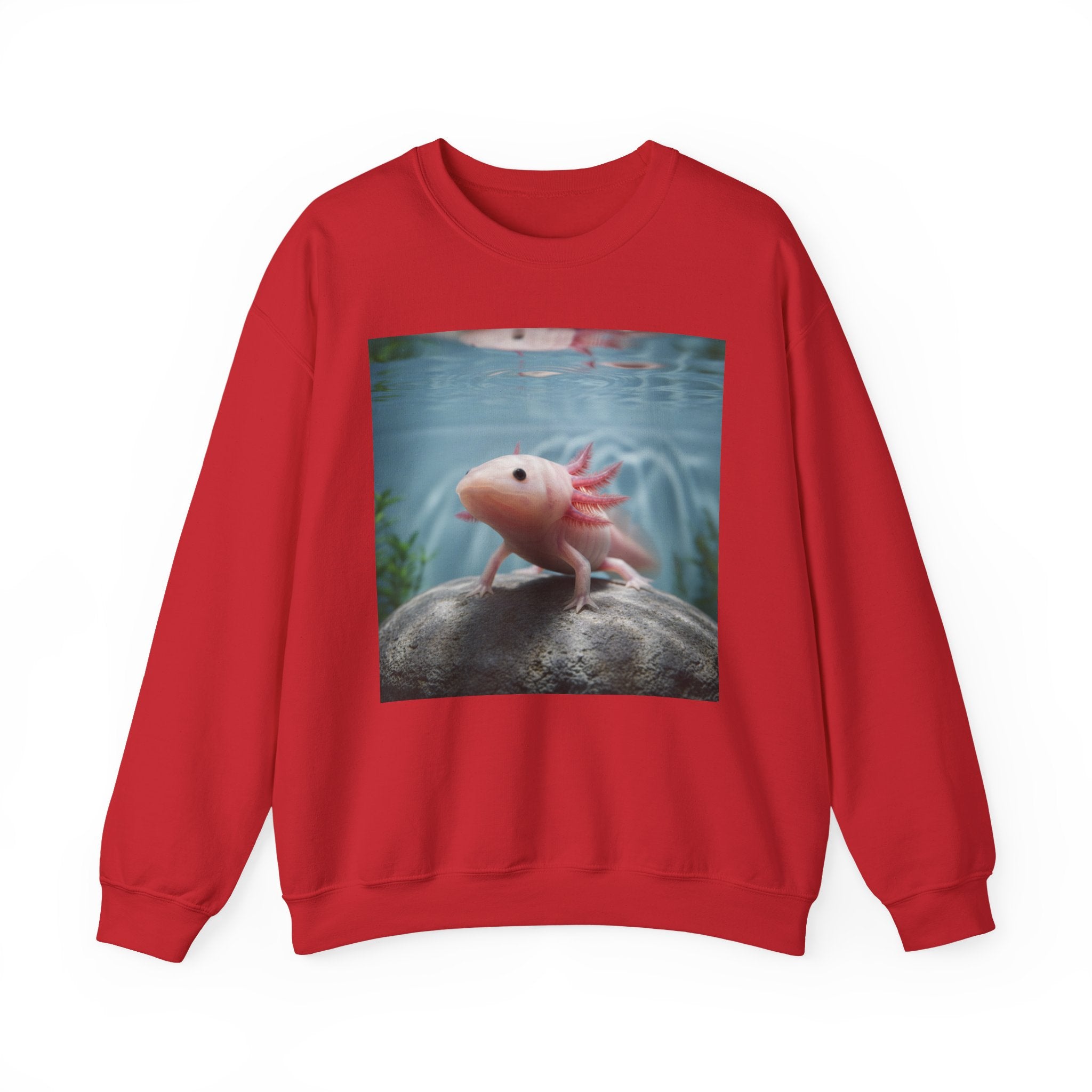 Axolotl Aquarium Sweatshirt — Cute Aquatic Pet Graphic Crewneck