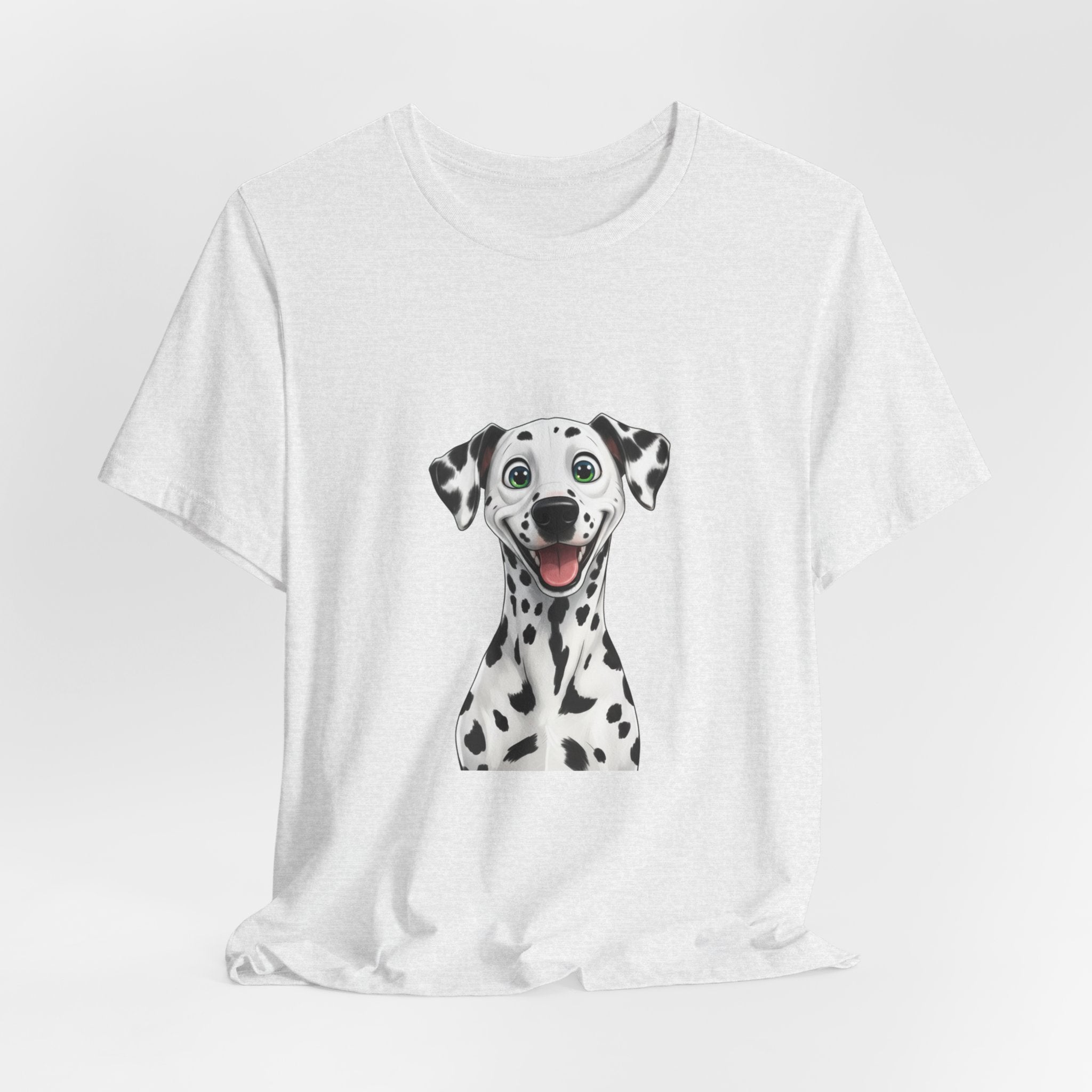 Happy Dalmatian Dog T-Shirt — Cute Spot Puppy Tee for Dog Lovers