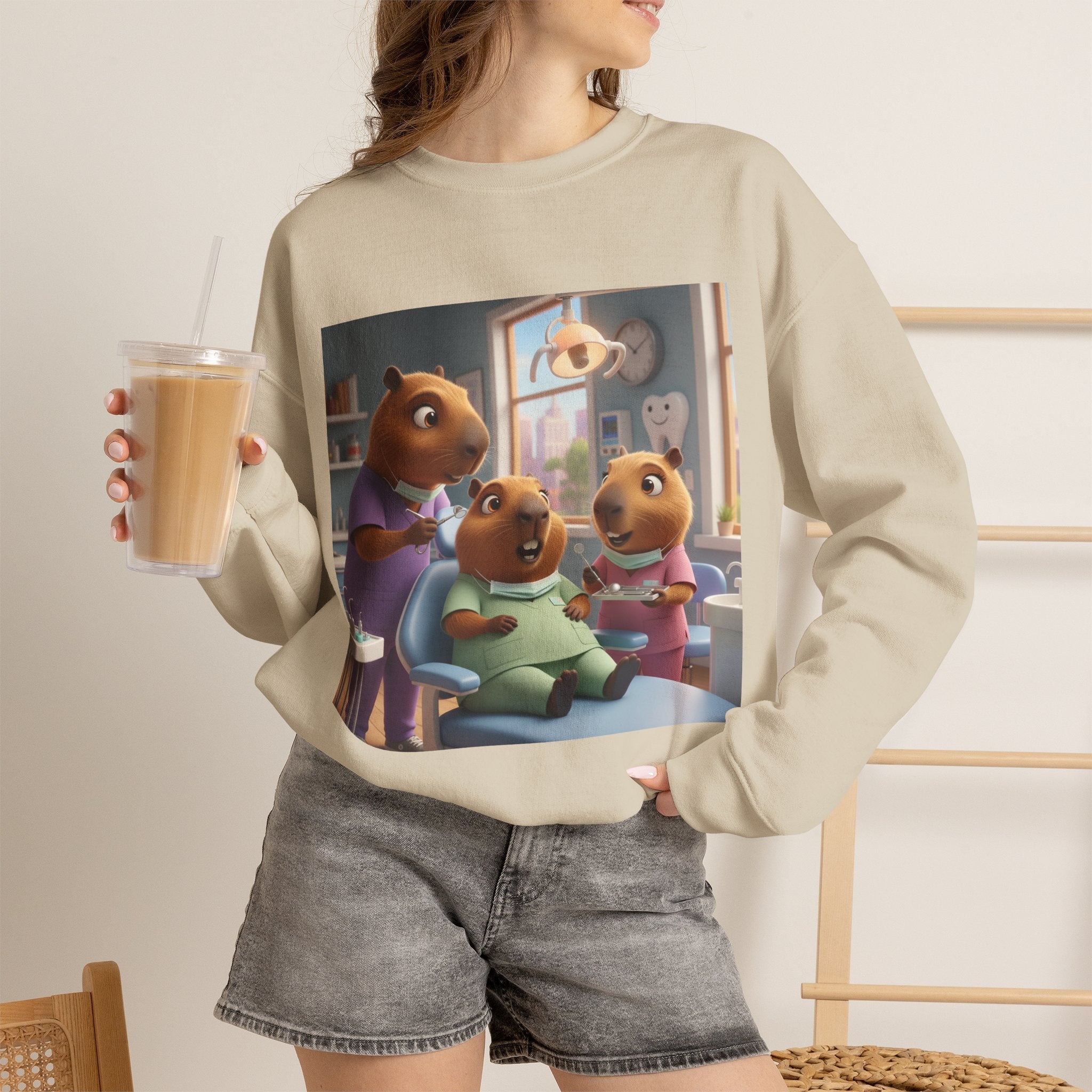 Capybara Dental Checkup Sweatshirt