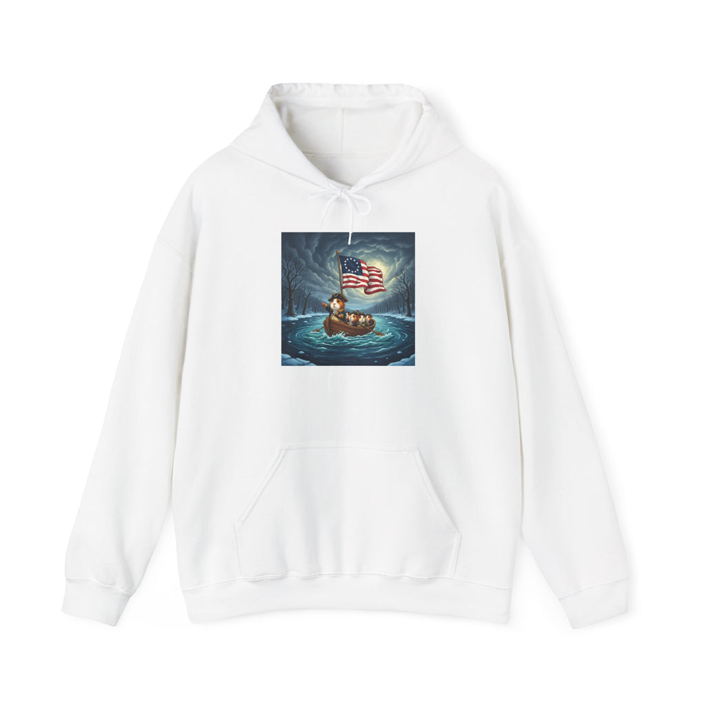 Patriotic Washington  Hoodie — American Flag Wildlife Sweatshirt