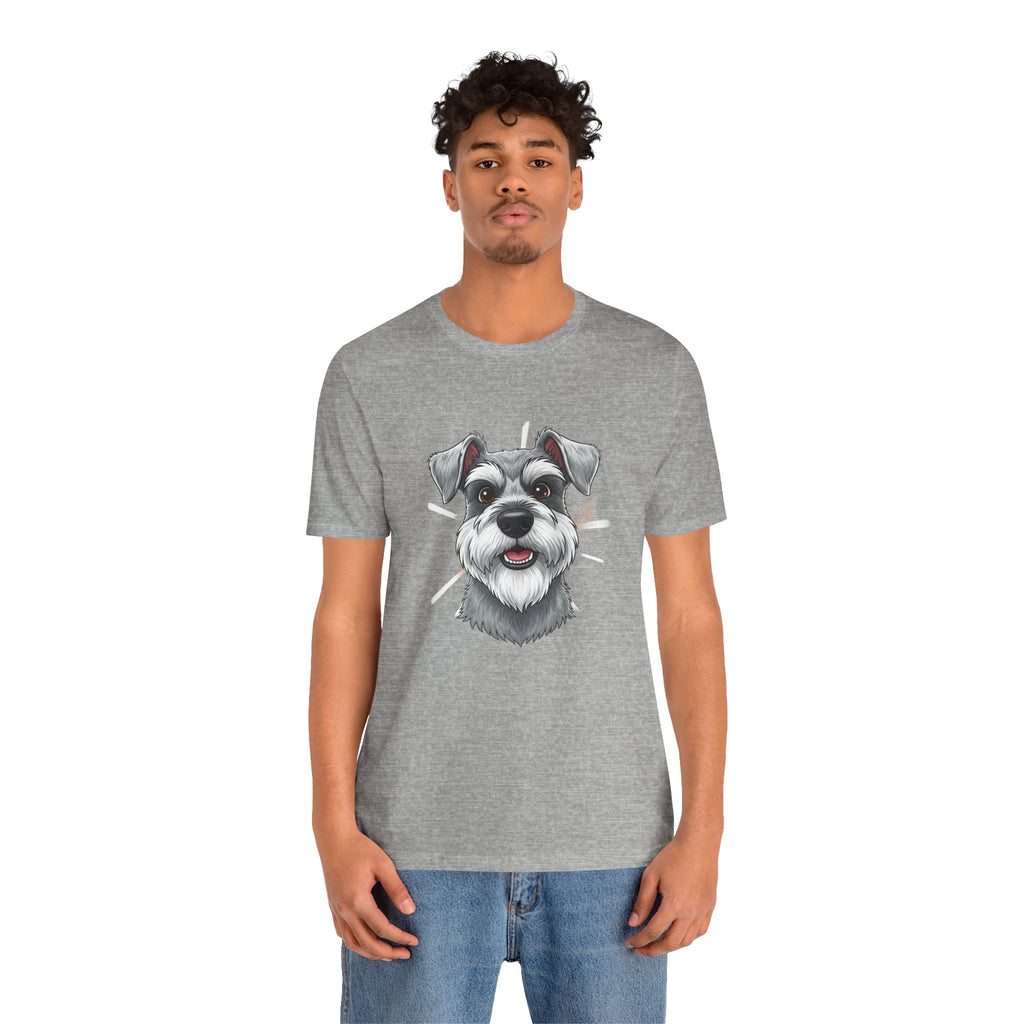 Schnauzer Face T‑Shirt — Cute Dog Portrait Tee for Schnauzer Lovers