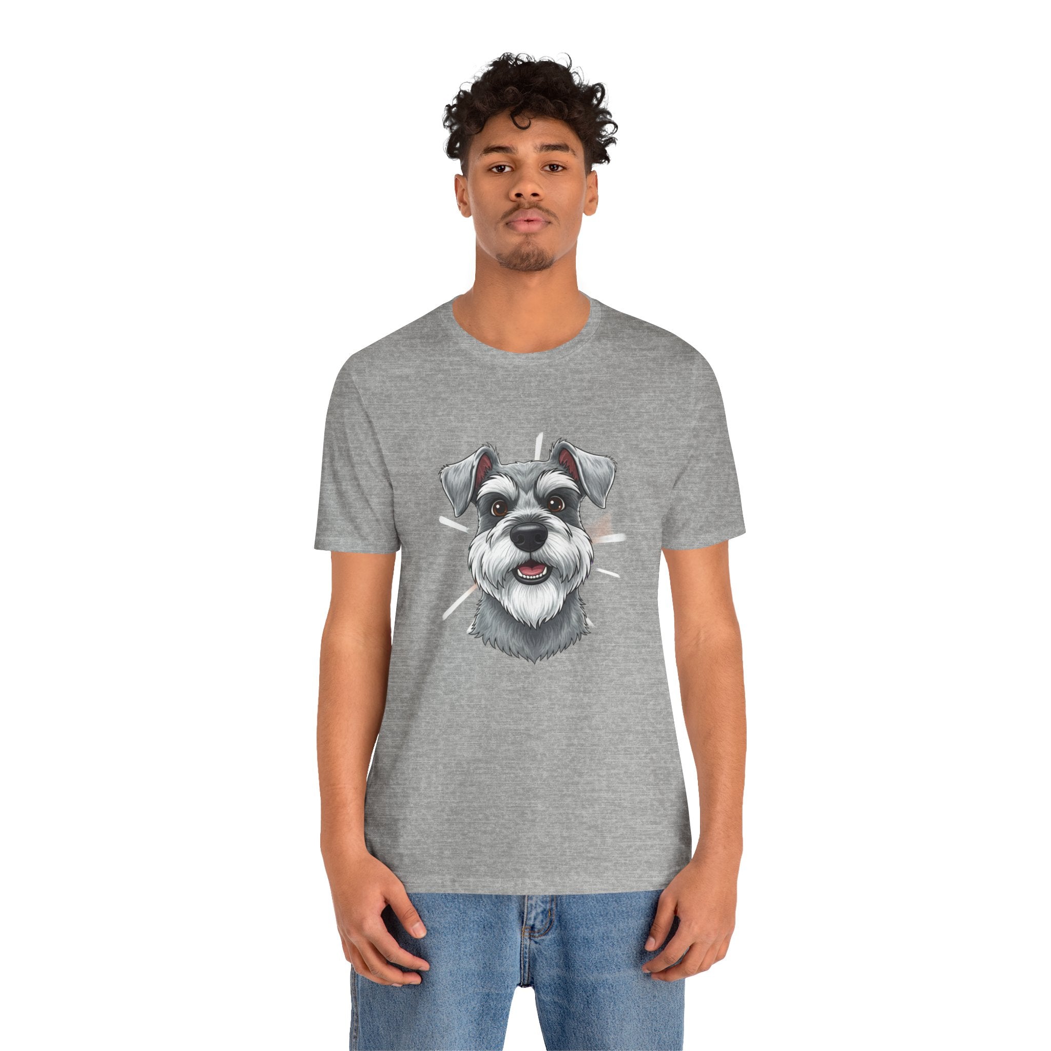 Schnauzer Face T‑Shirt — Cute Dog Portrait Tee for Schnauzer Lovers