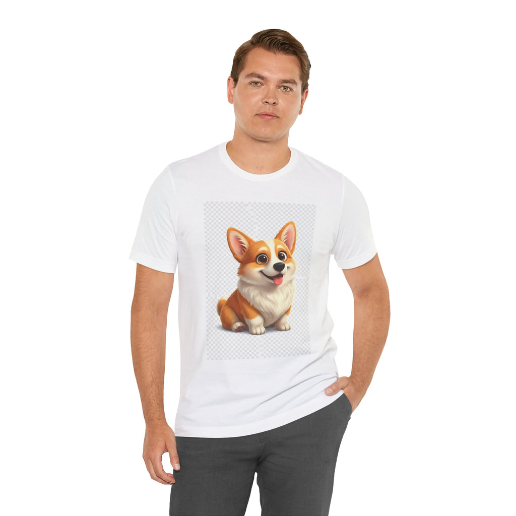 Corgi Cute Cartoon Tee — Adorable Pembroke Welsh Corgi Dog T‑Shirt