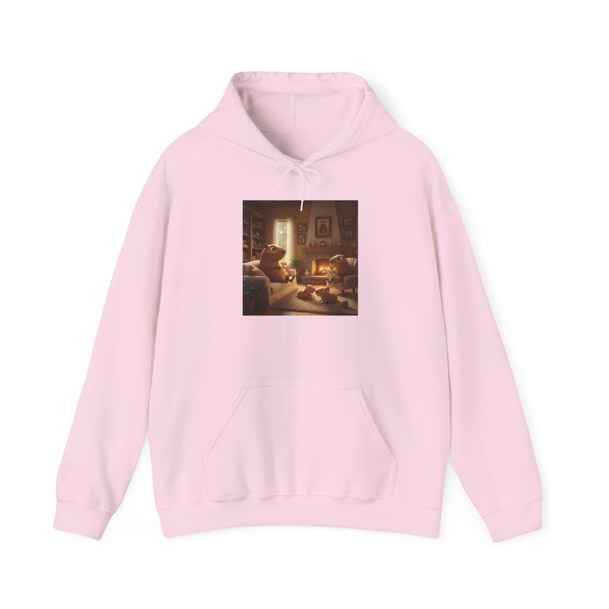 Capybara Family Hoodie — Vintage Warmth Graphic Sweatshirt
