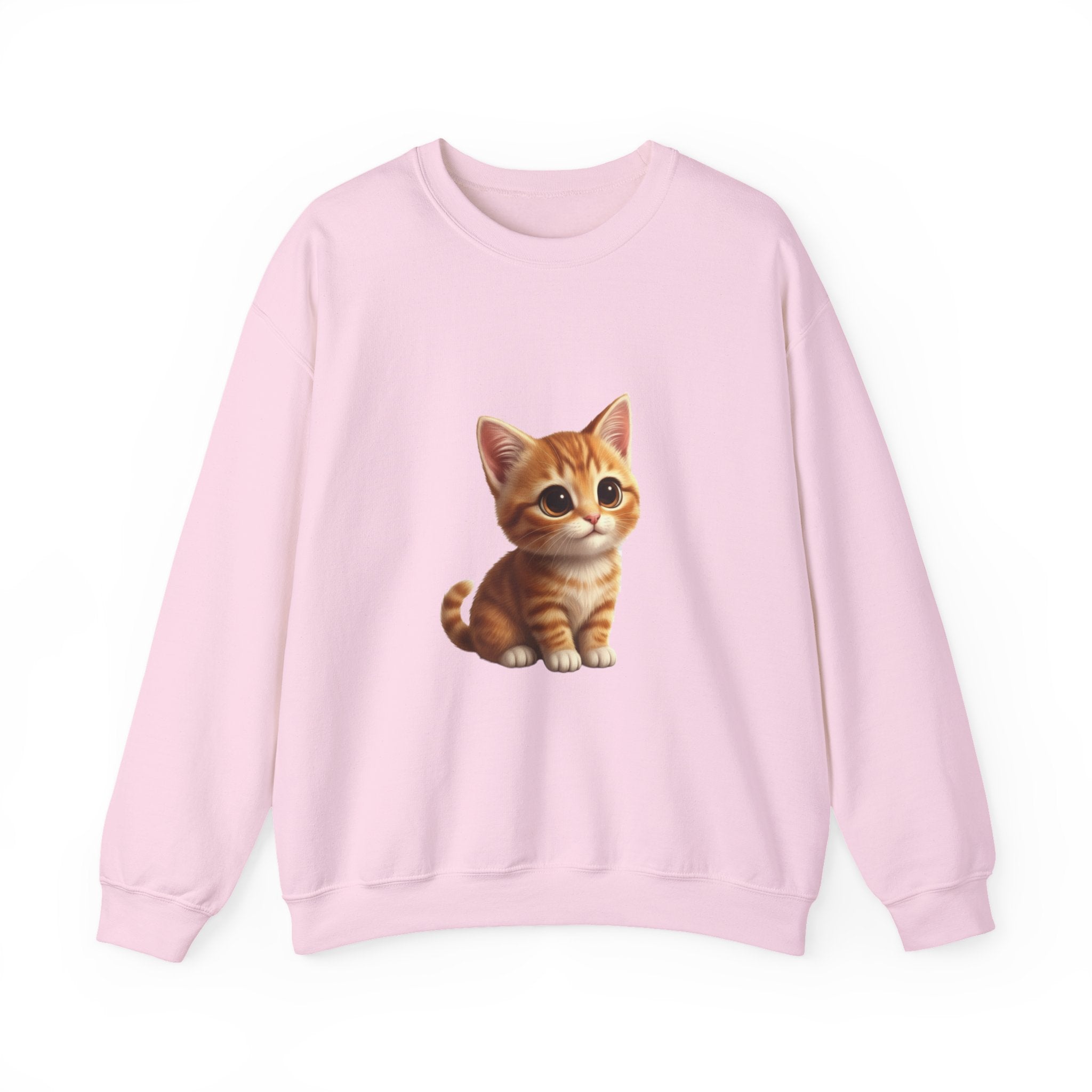 Cute Tabby Kitten Sweatshirt – Adorable Cat Graphic Crewneck