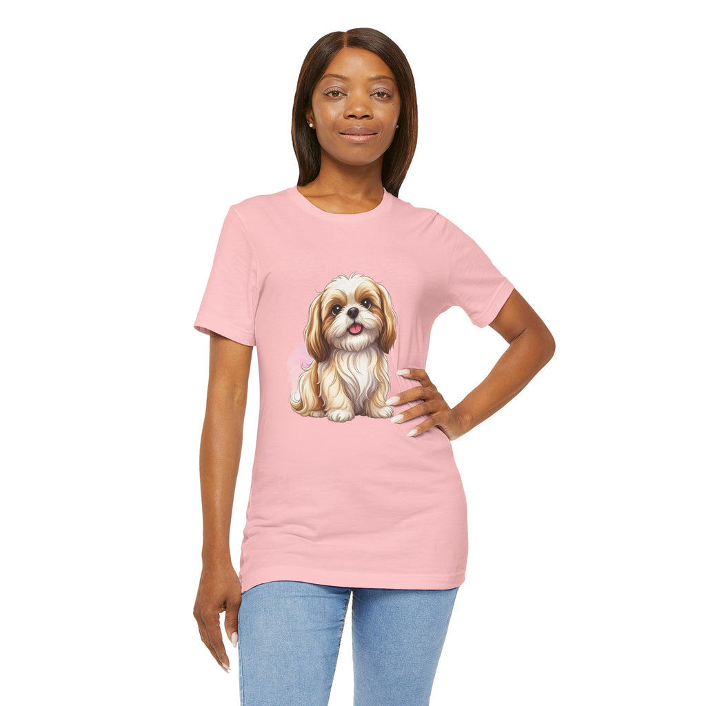 Shih Tzu Puppy T-Shirt – Adorable Cartoon Dog Tee for Pet Lovers