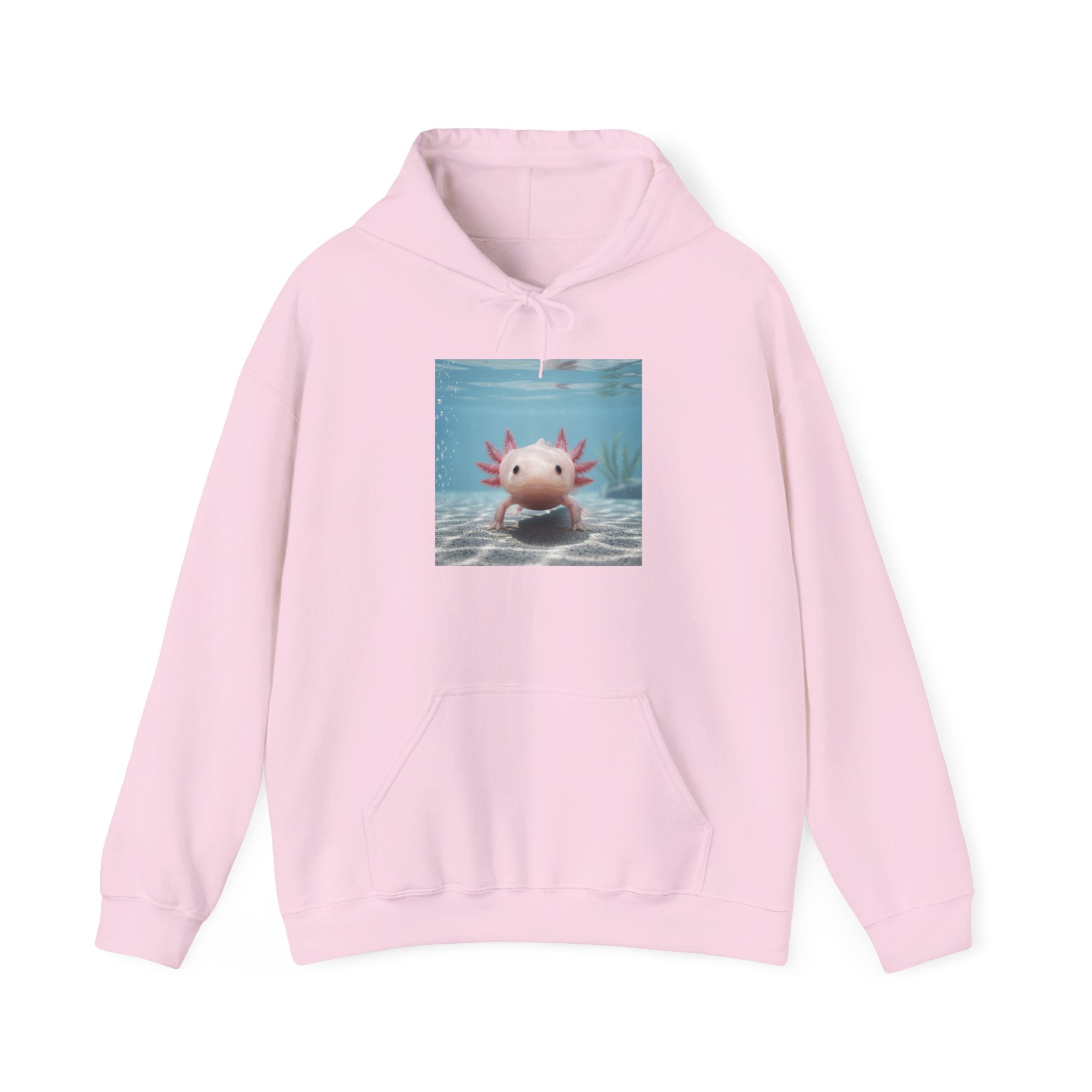 Axolotl Smiles Hoodie – Cute Aquatic Creature Pullover