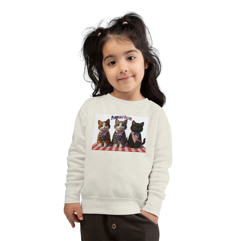 Kitties — Patriotic 'America' — Toddler Sweatshirt