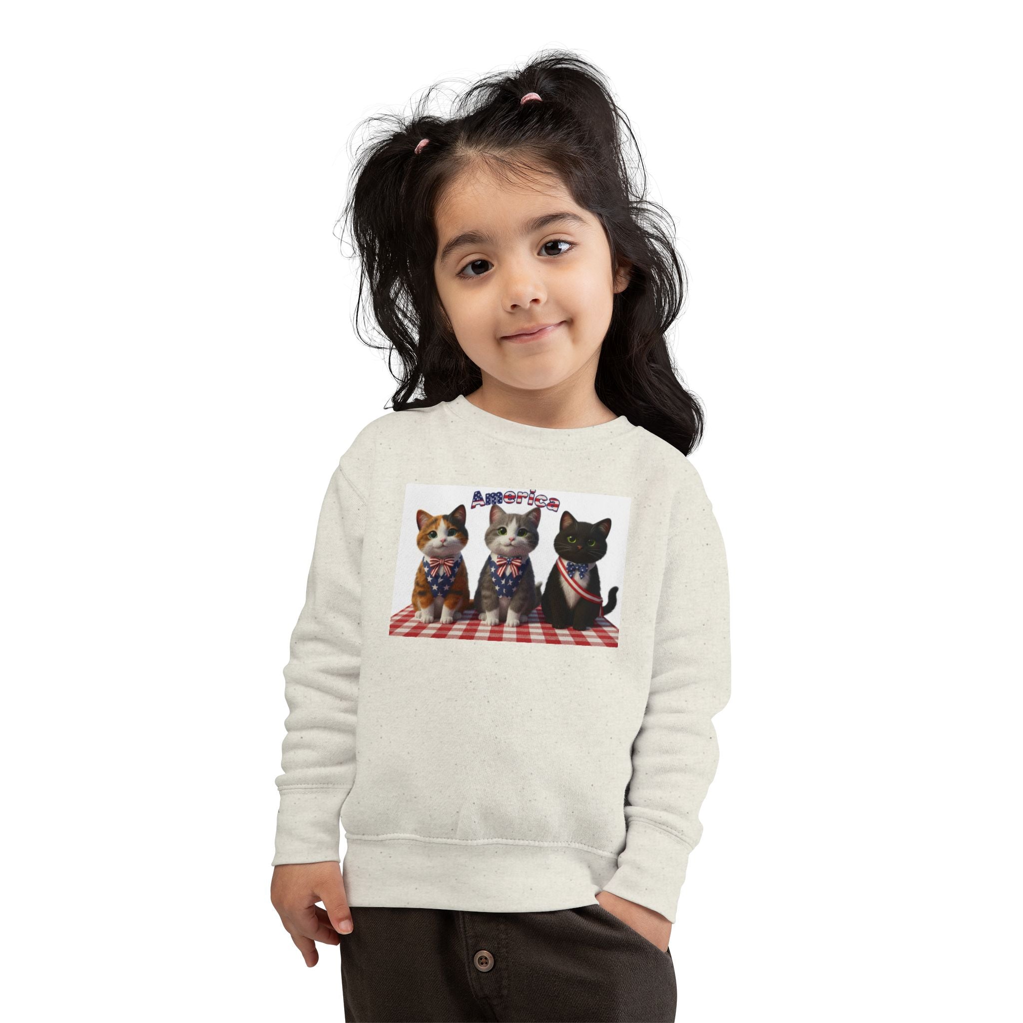 Kitties — Patriotic 'America' — Toddler Sweatshirt