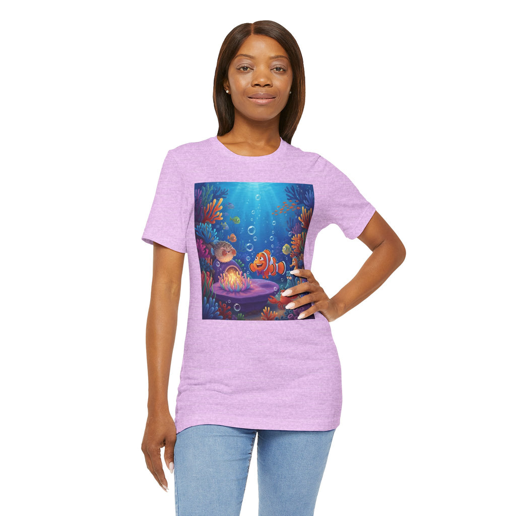 Undersea Coral Reef Fish Tee — Colorful Ocean Scene T-Shirt