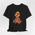 Salamander Construction T‑Shirt — Cute Salamander in Hard Hat Tee