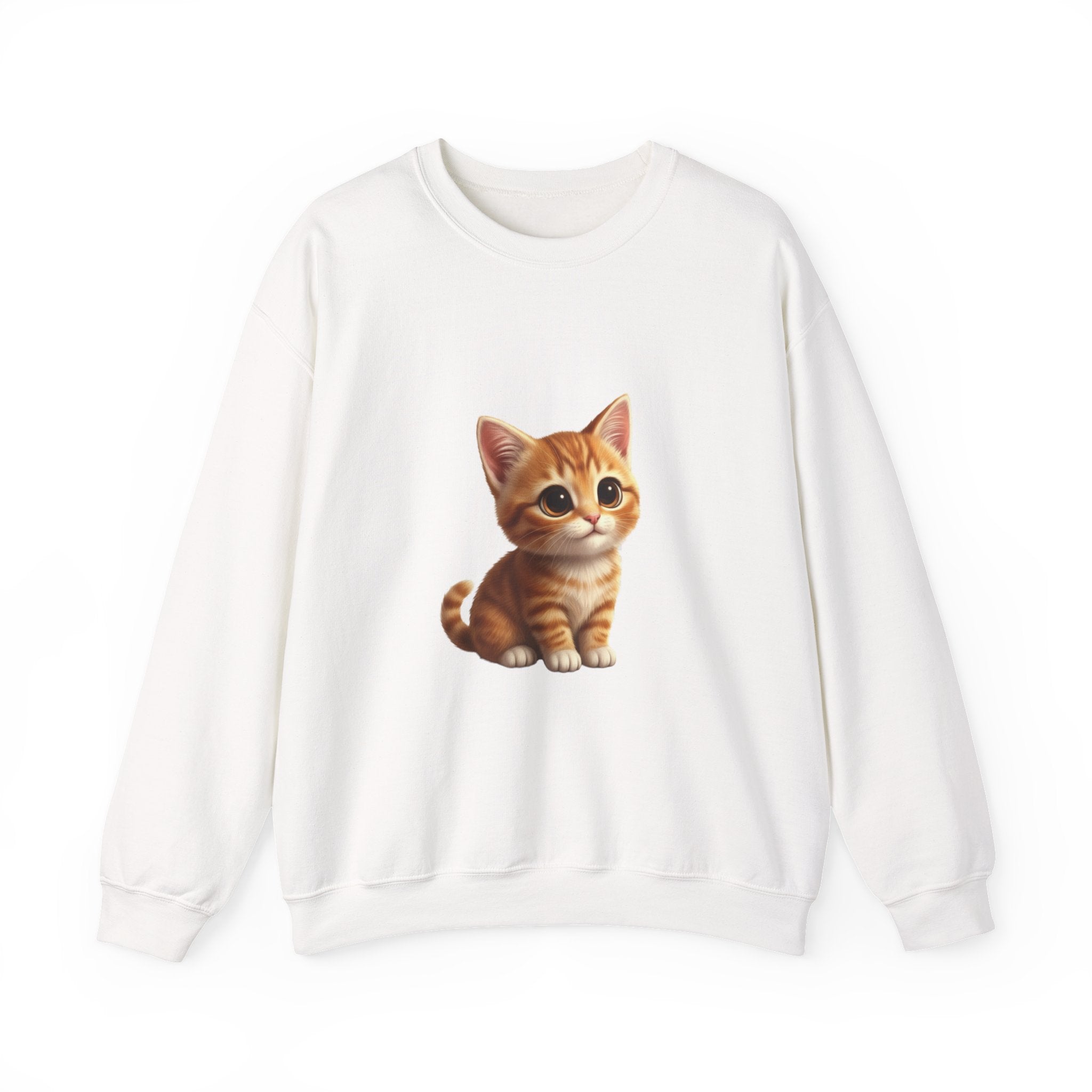 Cute Tabby Kitten Sweatshirt – Adorable Cat Graphic Crewneck