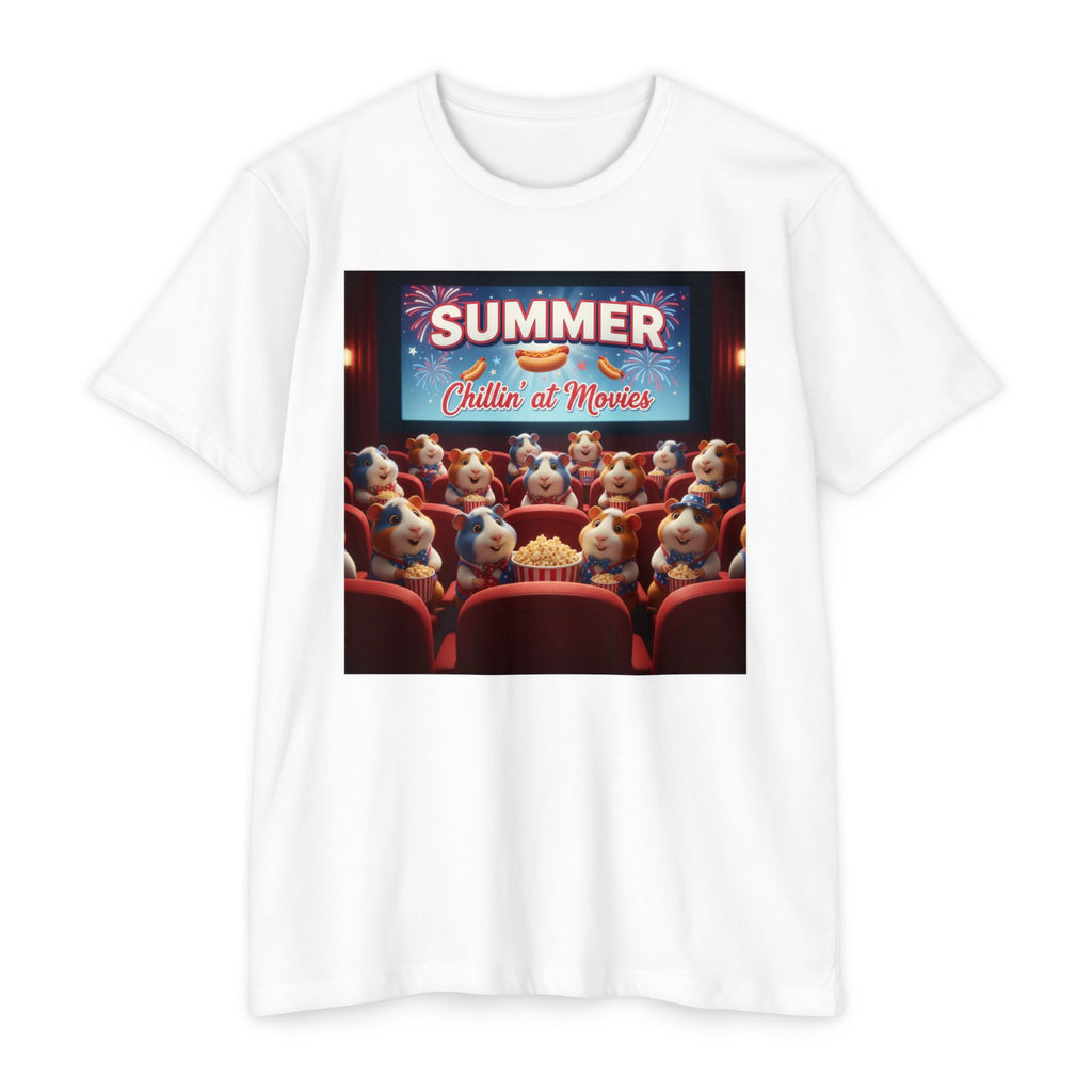 Summer Chillin' at Movies T-Shirt — Cute  Guinea Pigs Graphic Tee