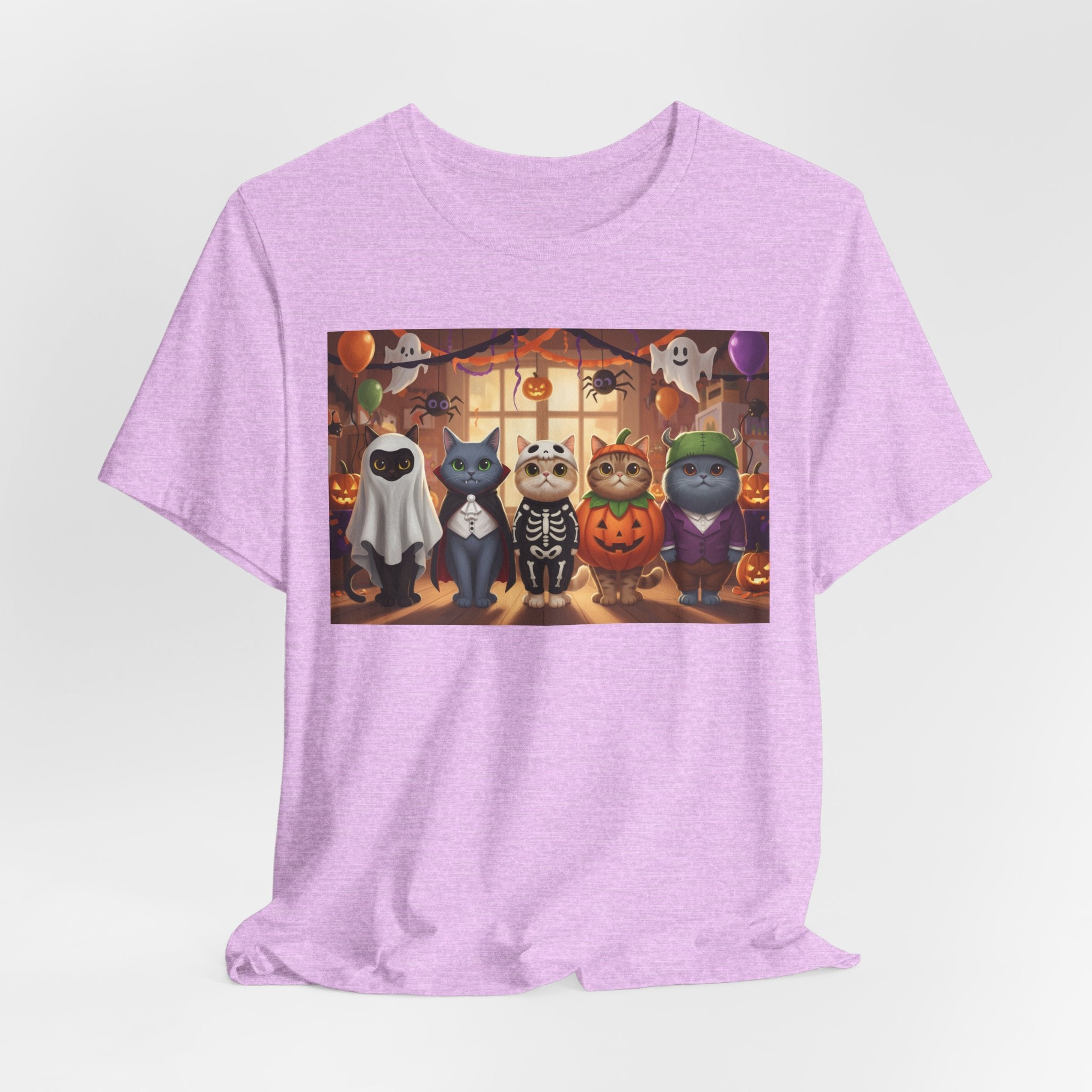 Cats Halloween Costume Tee — Cute Kittens in Pumpkin, Skeleton & Ghost Costumes