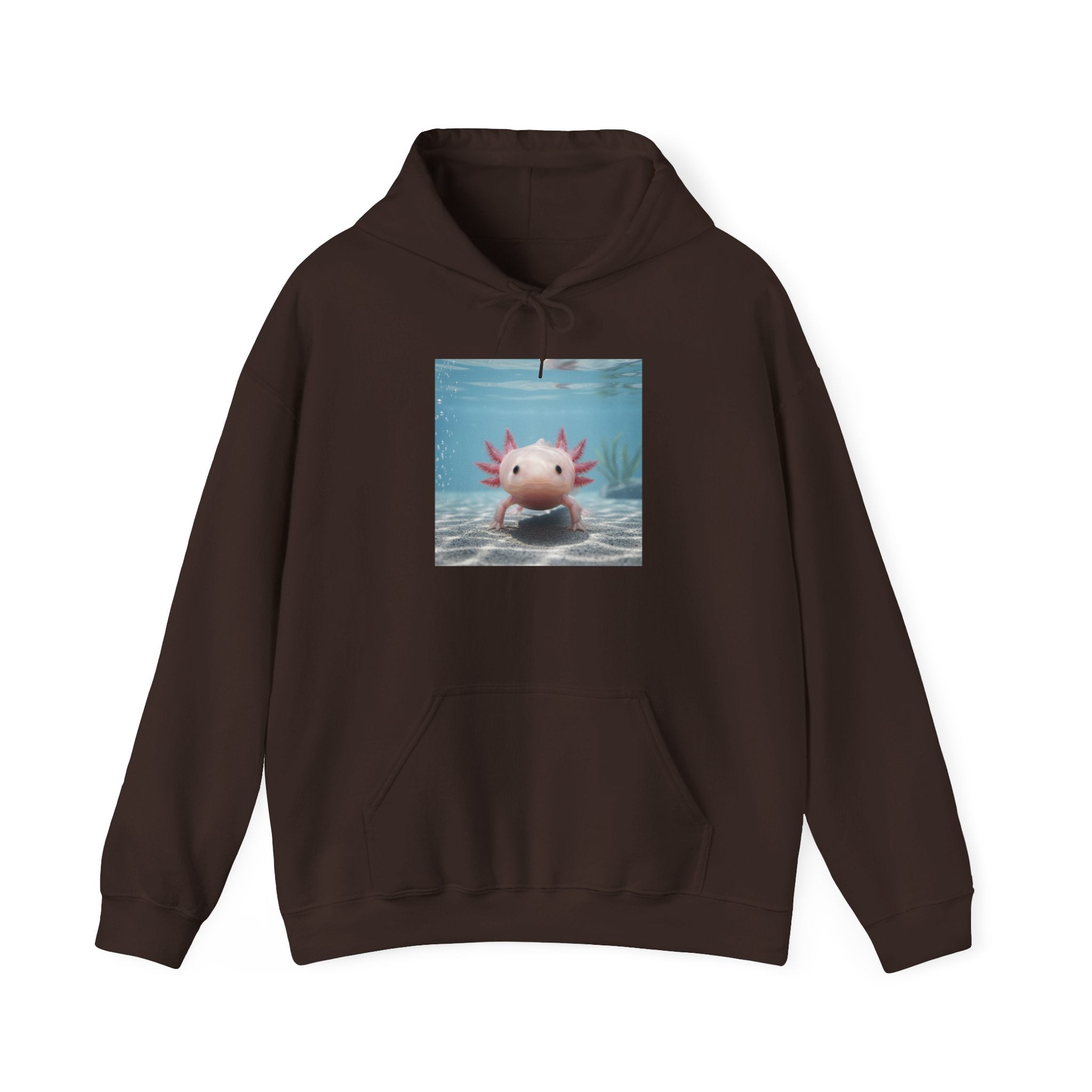 Axolotl Smiles Hoodie – Cute Aquatic Creature Pullover