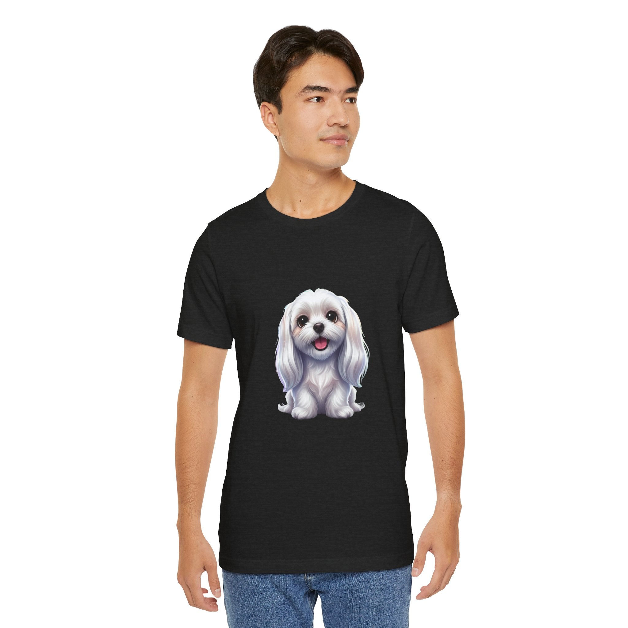 Maltese Dog Graphic Tee — Adorable White Puppy T-Shirt
