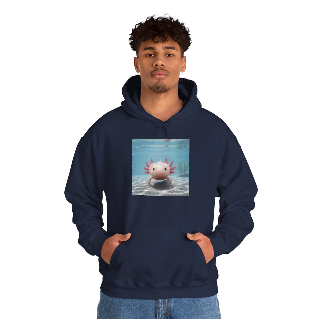 Axolotl Smiles Hoodie – Cute Aquatic Creature Pullover