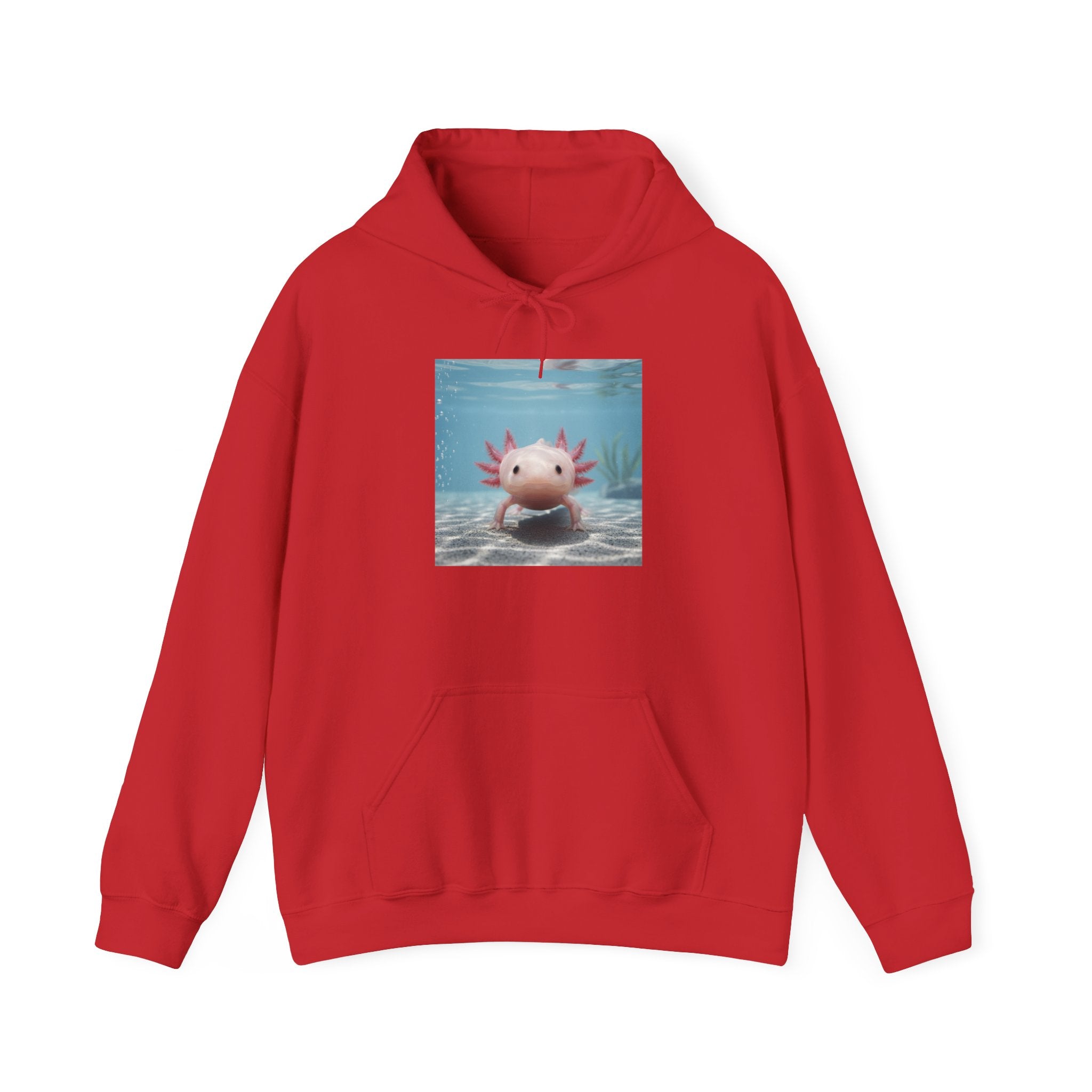 Axolotl Smiles Hoodie – Cute Aquatic Creature Pullover
