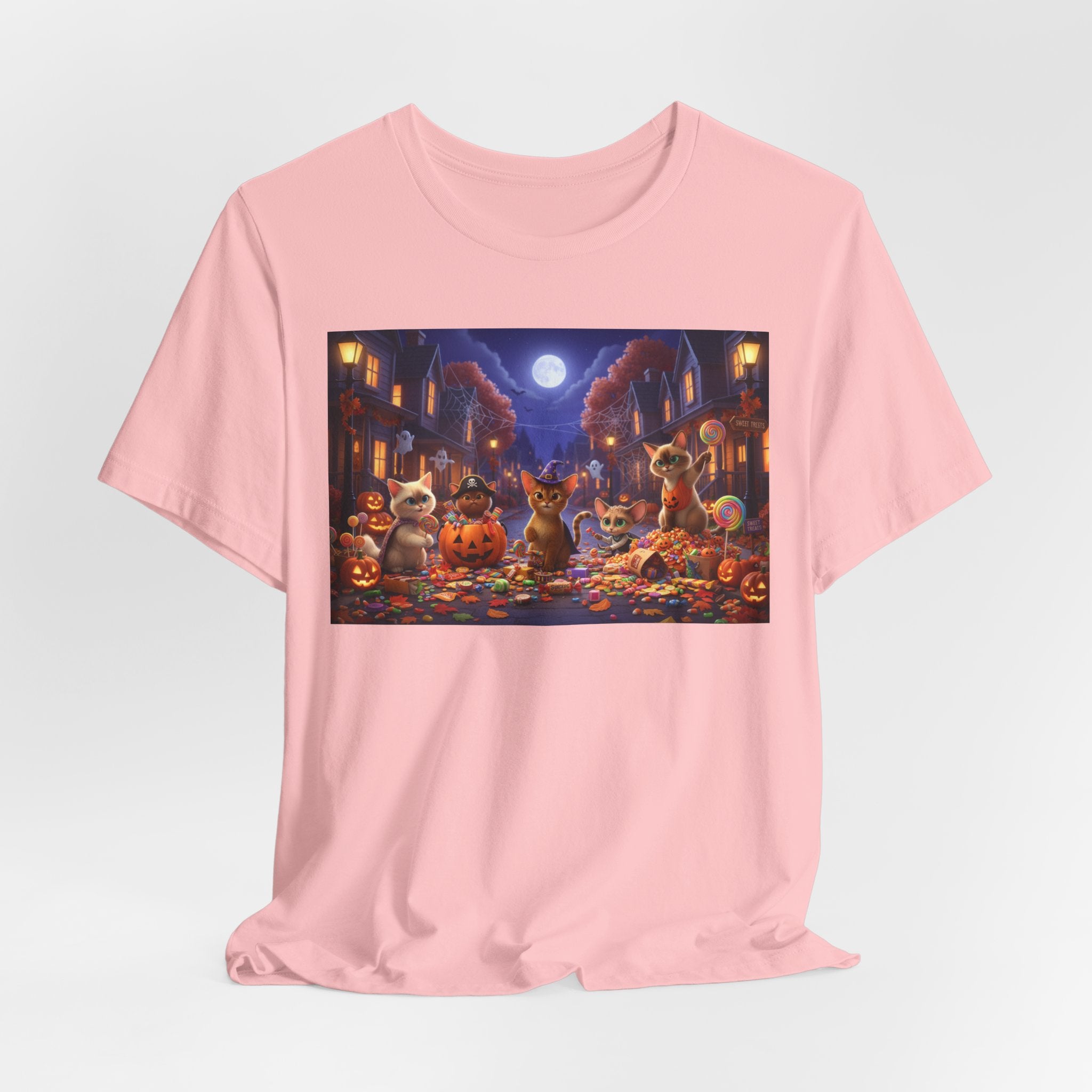 Cats Halloween Night & Pumpkins T-Shirt