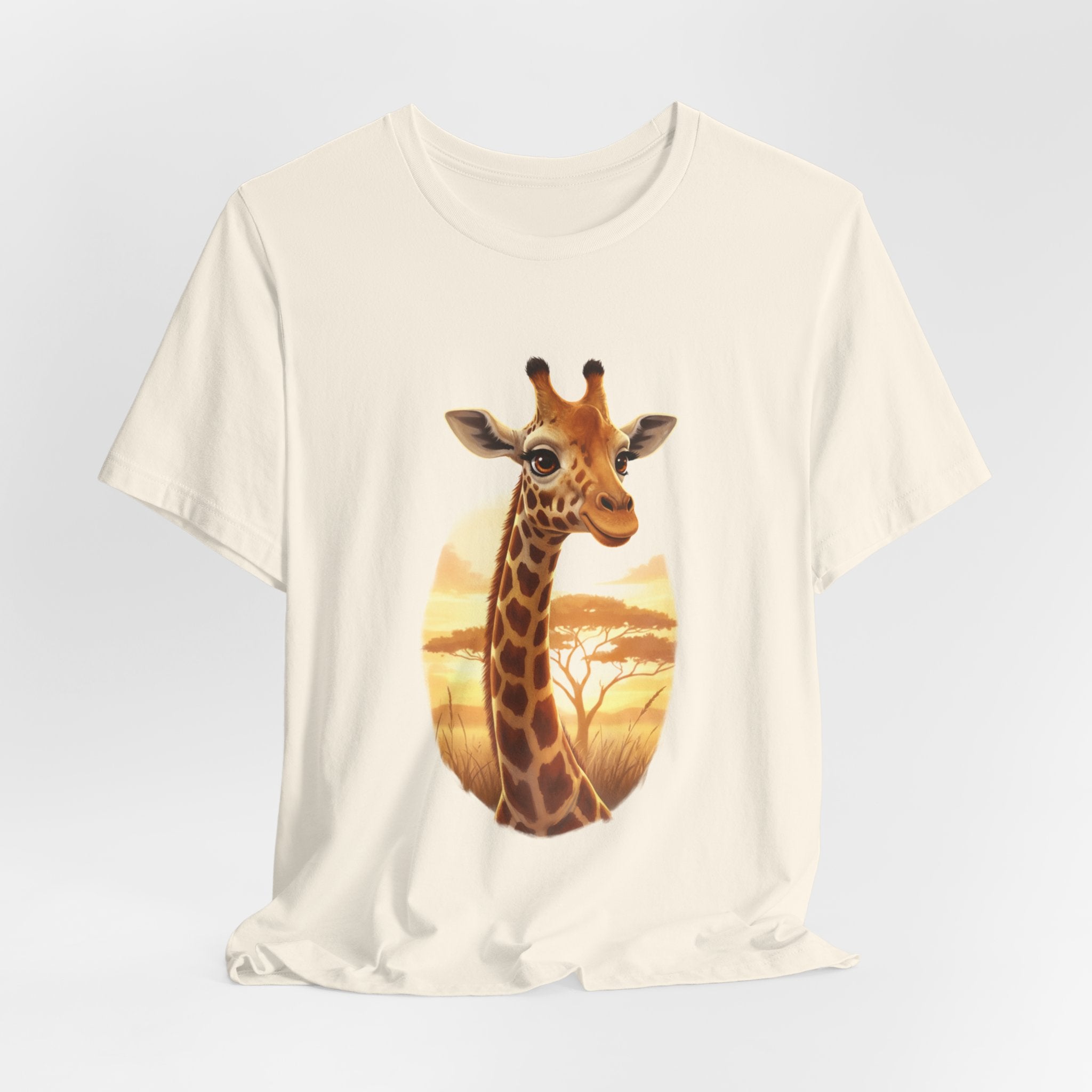 Giraffe Sunset Tee - Safari Wildlife Graphic T-Shirt