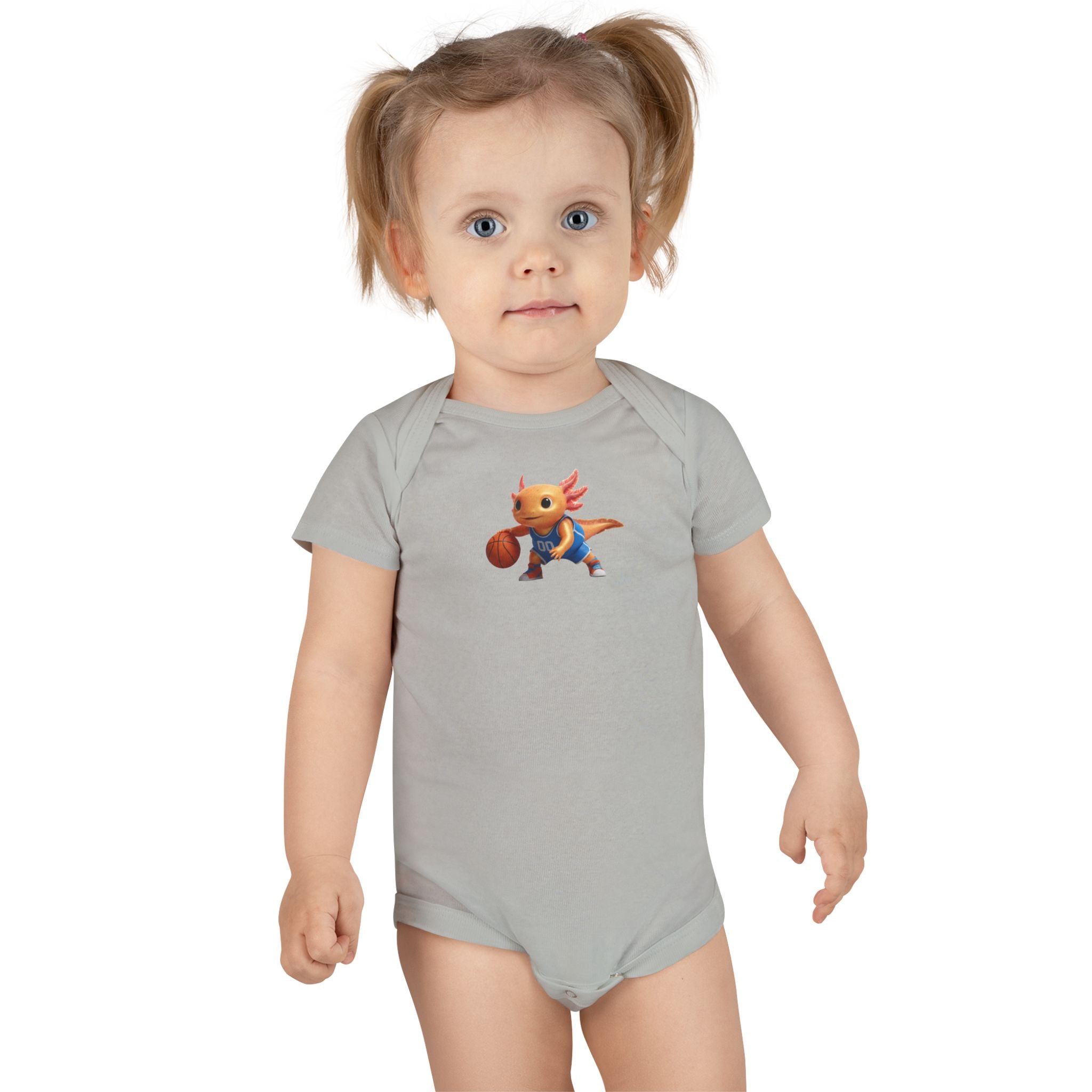 Axolotl Basketball Baby Onesie — Cute Sports Infant Bodysuit