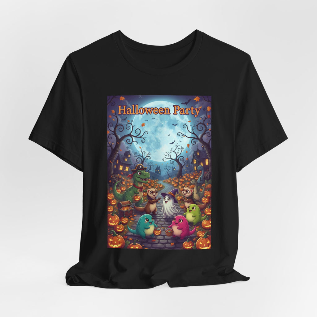 Halloween Haunted Critter Party T-Shirt — Pumpkins, Ghosts & Costumes