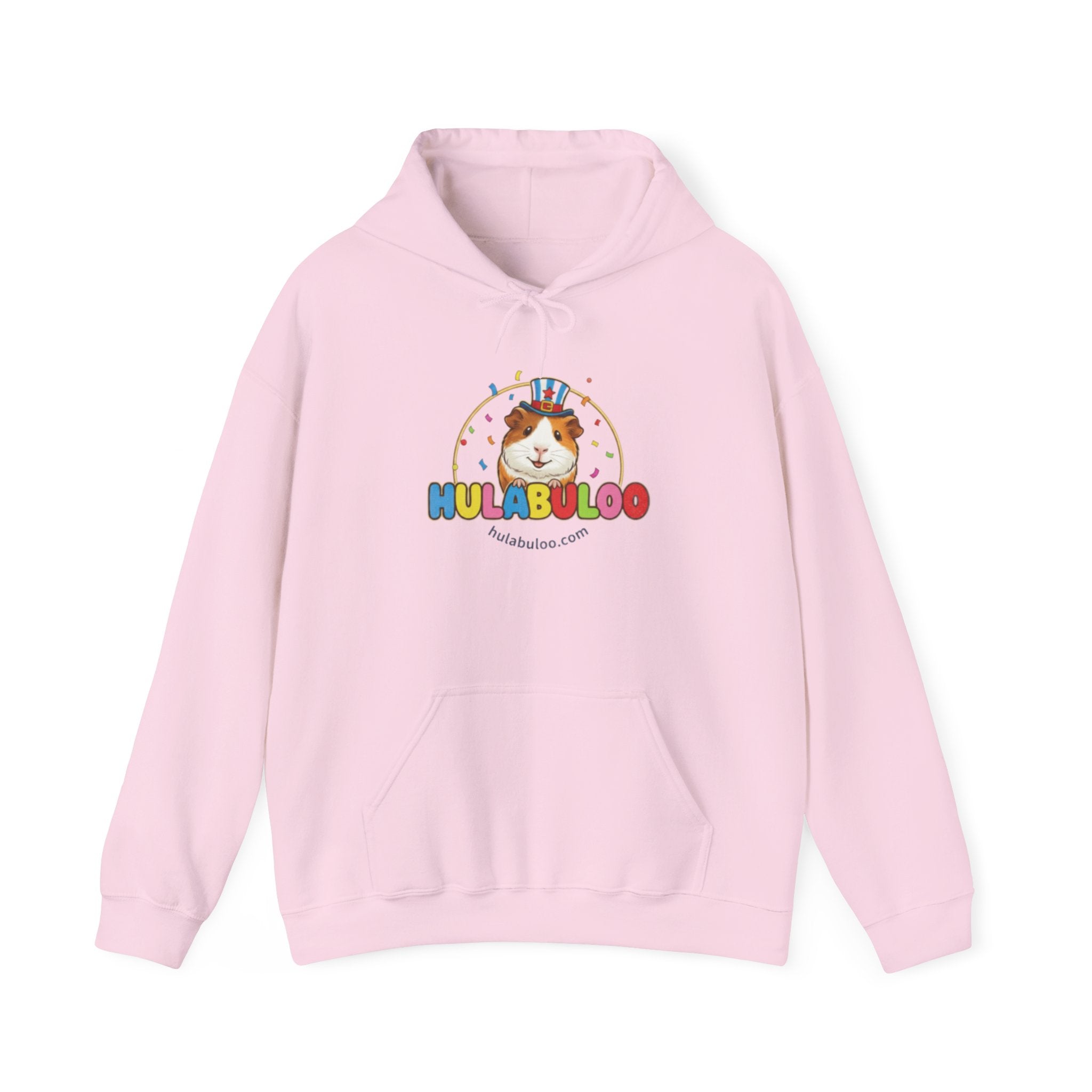 Hulabuloo Guinea Pig Logo Hoodie — Cute Colorful Pet Brand Sweatshirt