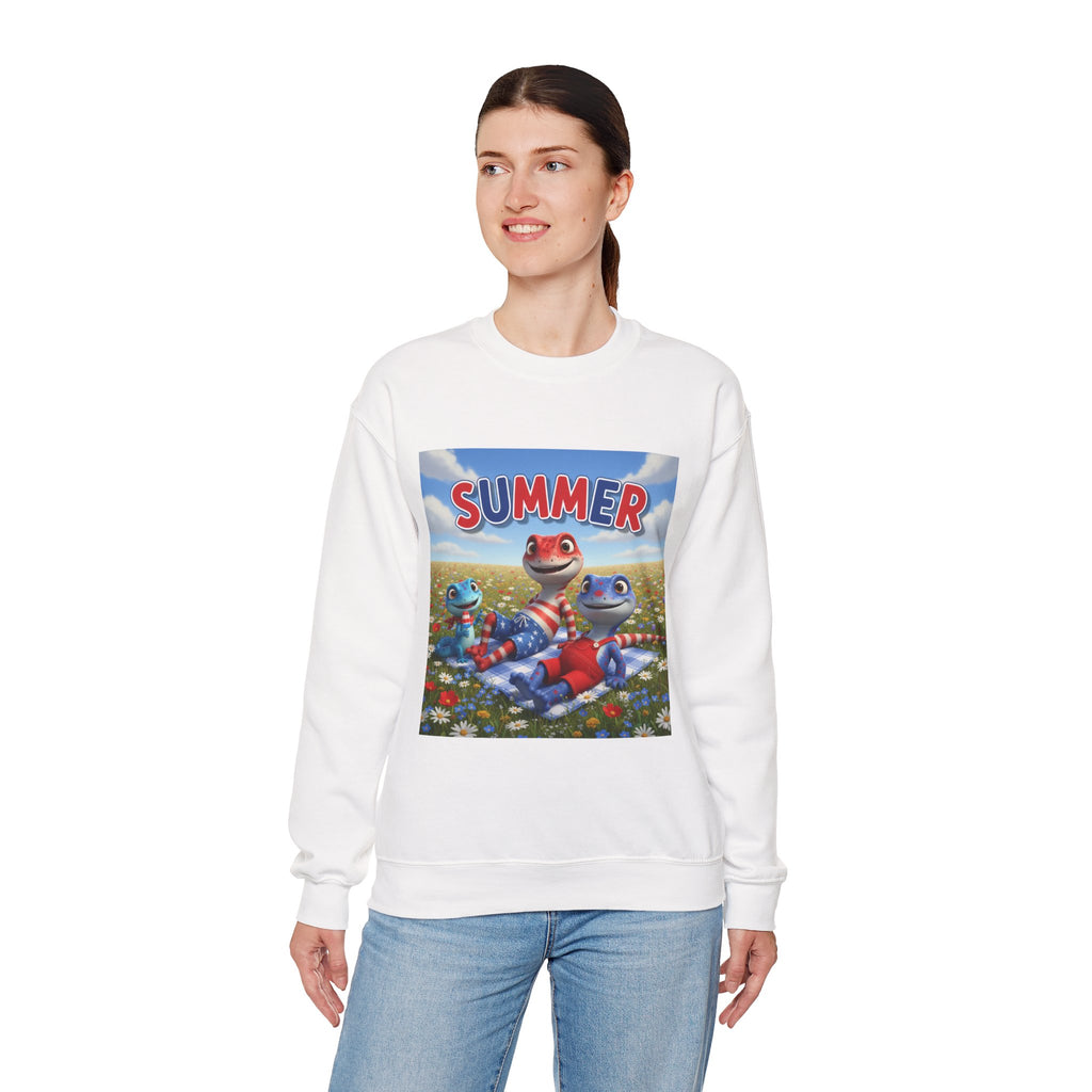 Lizard Family Summer Crewneck Sweatshirt
