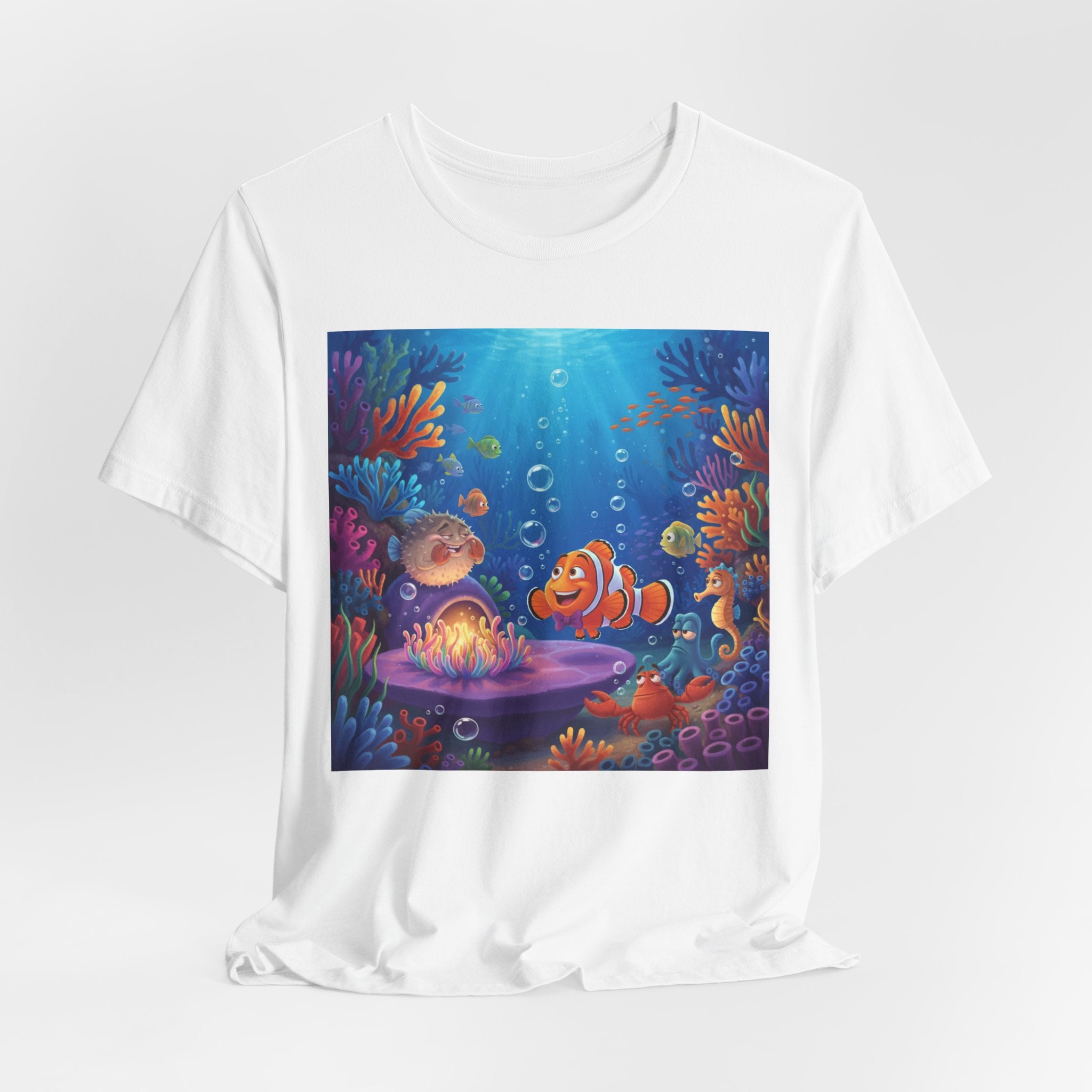 Undersea Coral Reef Fish Tee — Colorful Ocean Scene T-Shirt