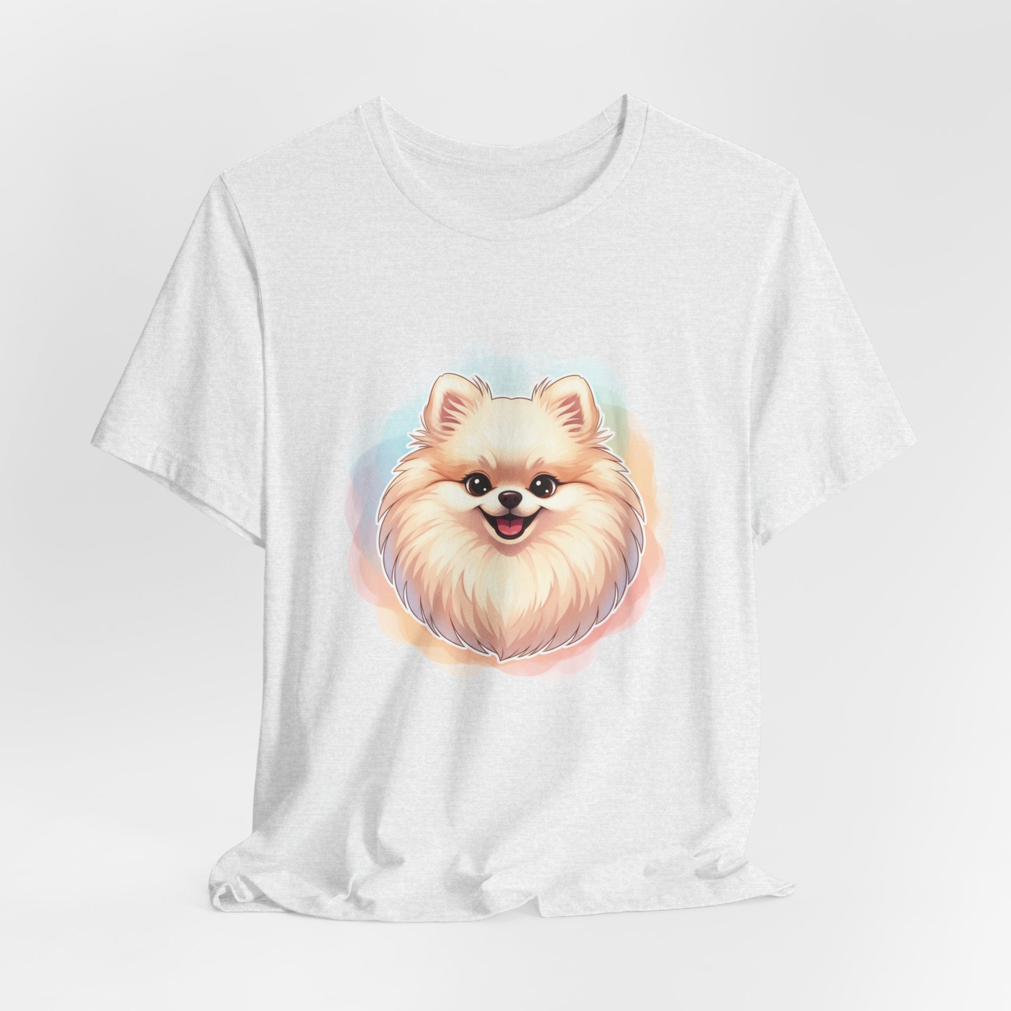 Pomeranian Dog Portrait Tee — Cute Fluffy Pomeranian Graphic T-Shirt