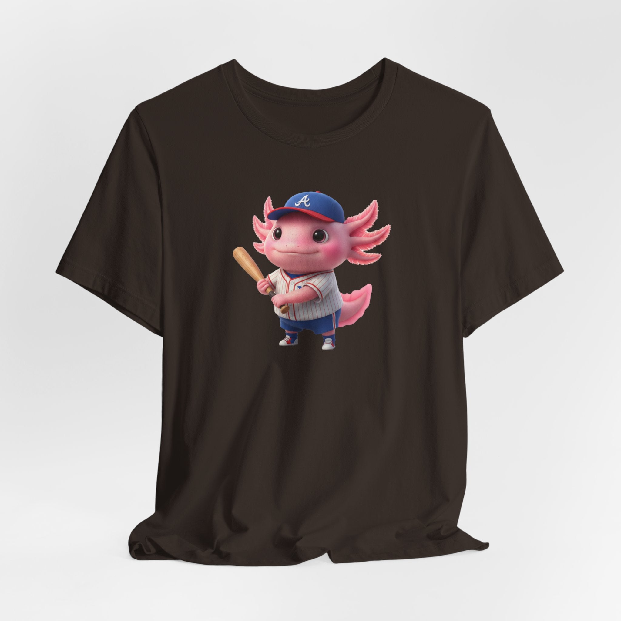 Axolotl Baseball Boy T-Shirt — Cute Pink Axolotl Batter Tee