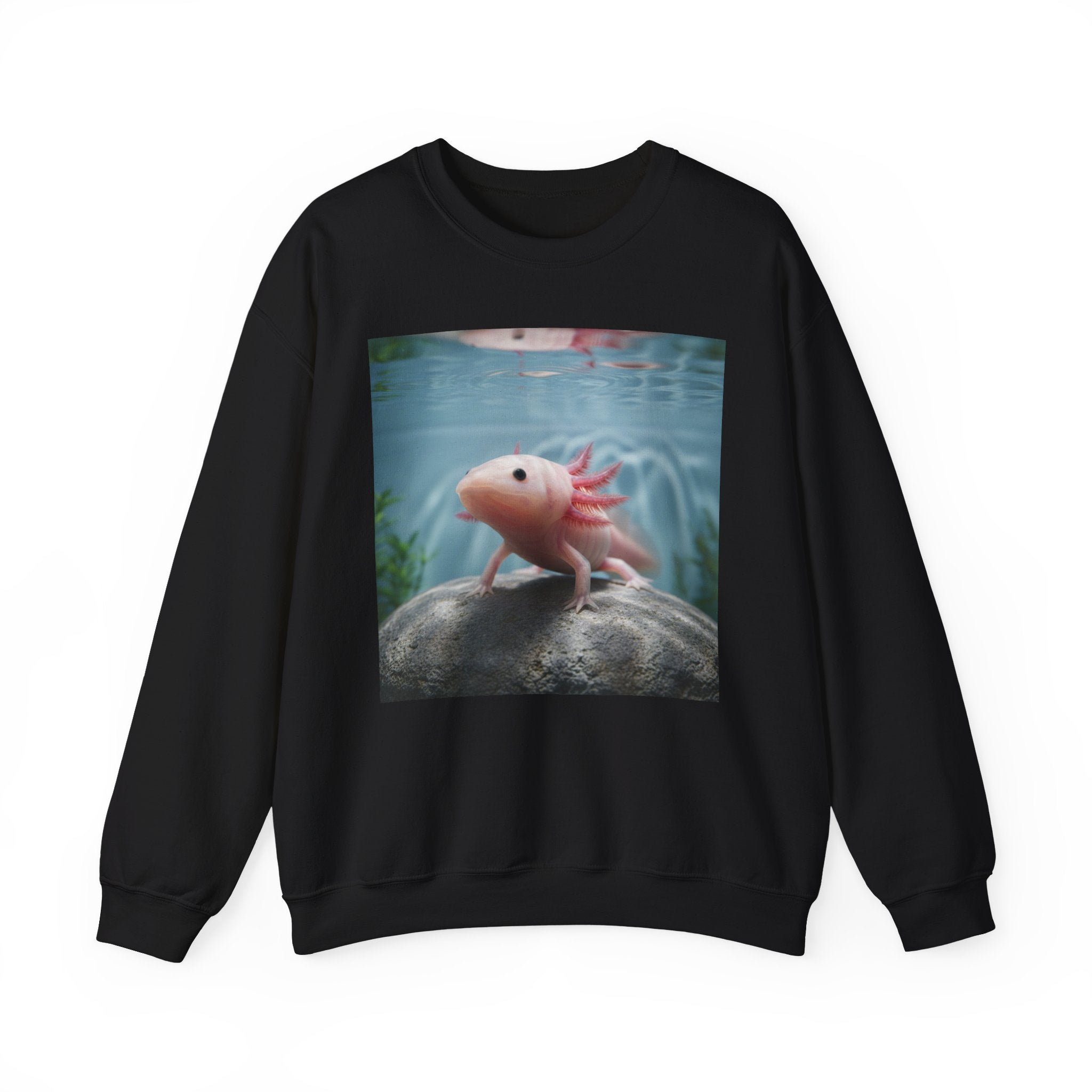 Axolotl Aquarium Sweatshirt — Cute Aquatic Pet Graphic Crewneck
