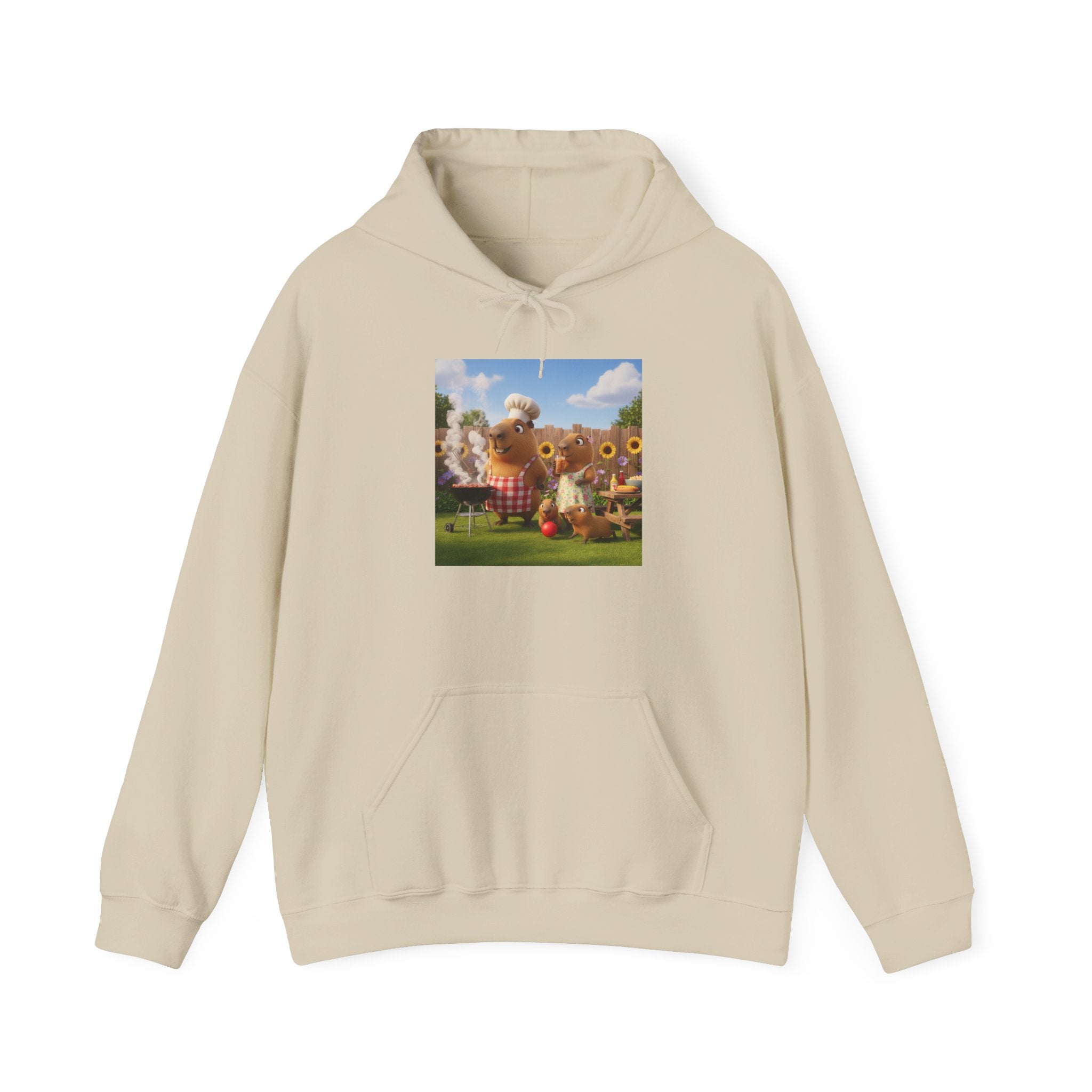 Capybara BBQ Hoodie — Cute Cozy Graphic Pullover