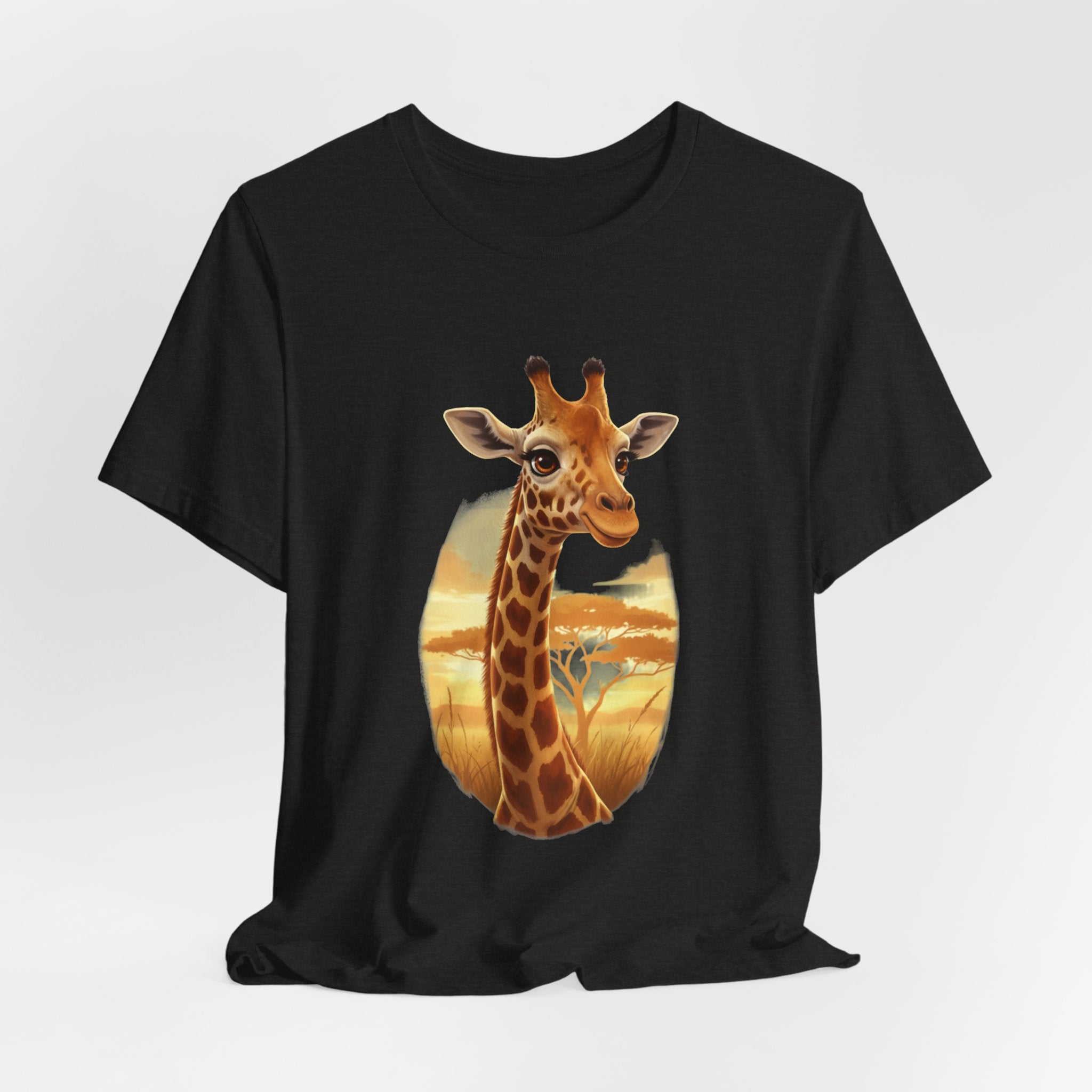 Giraffe Sunset Tee - Safari Wildlife Graphic T-Shirt
