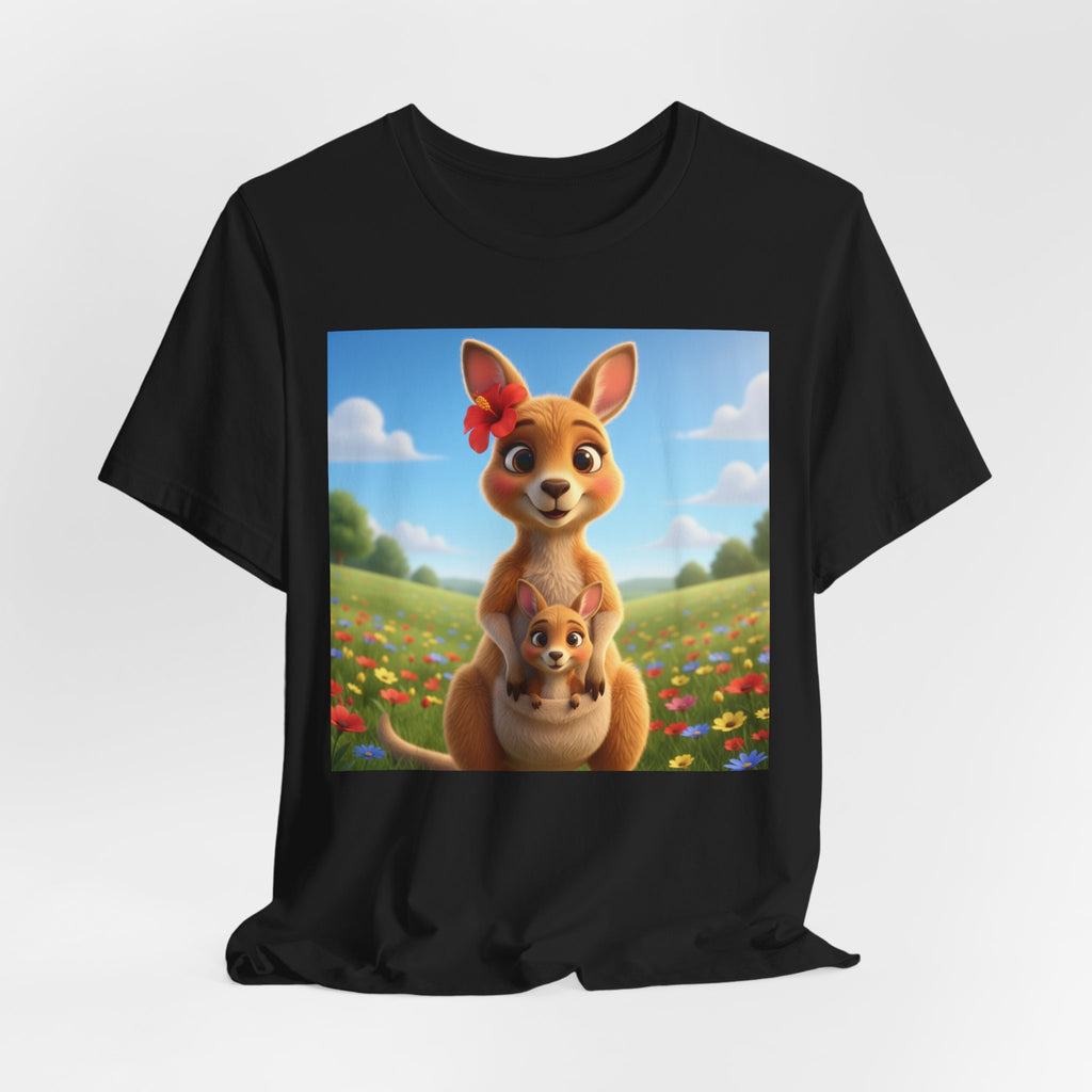 Kangaroo Mama & Joey Cute Graphic Tee