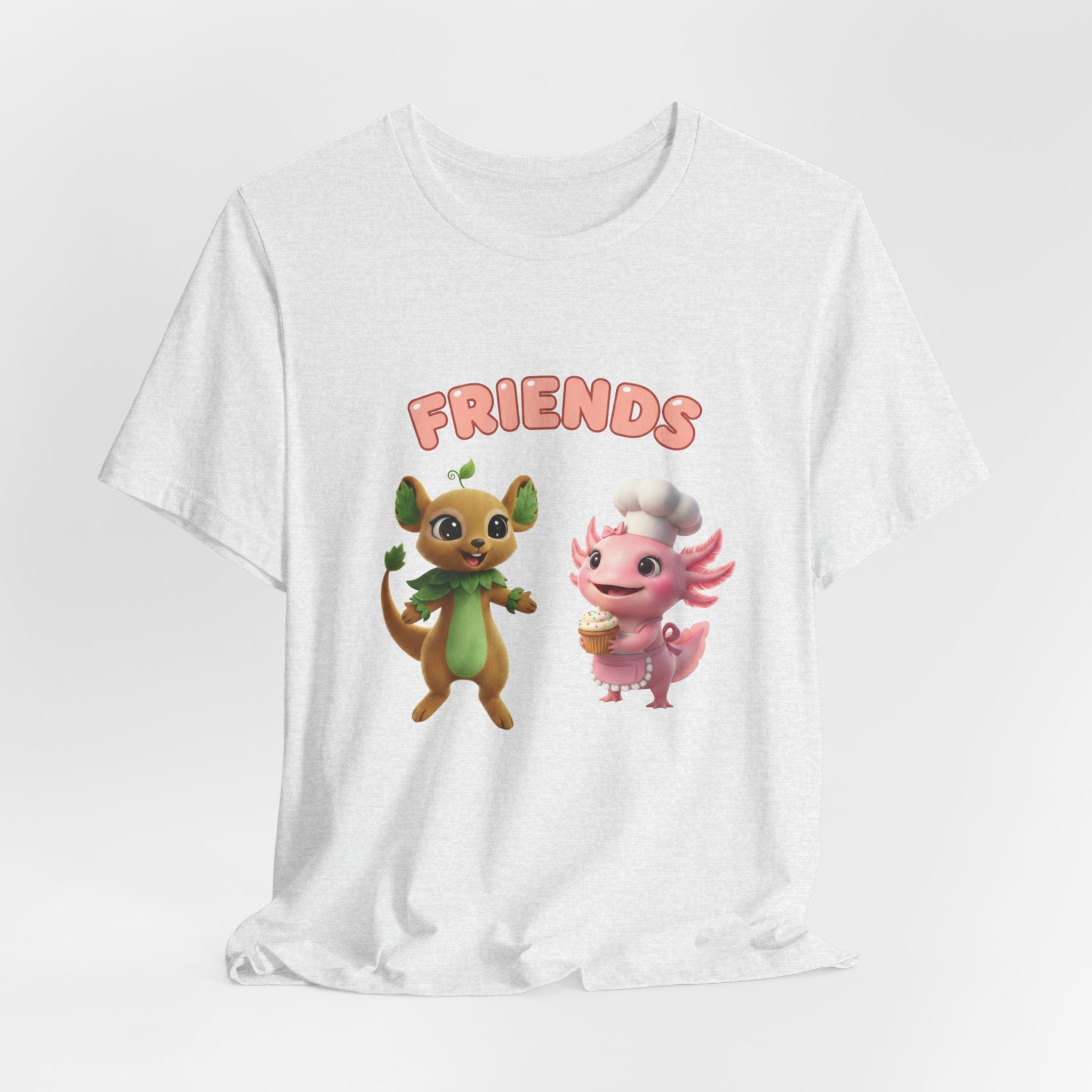 Lifaru with Cute Axolotl Baker Tee — Playful Animal Friendship T‑Shirt