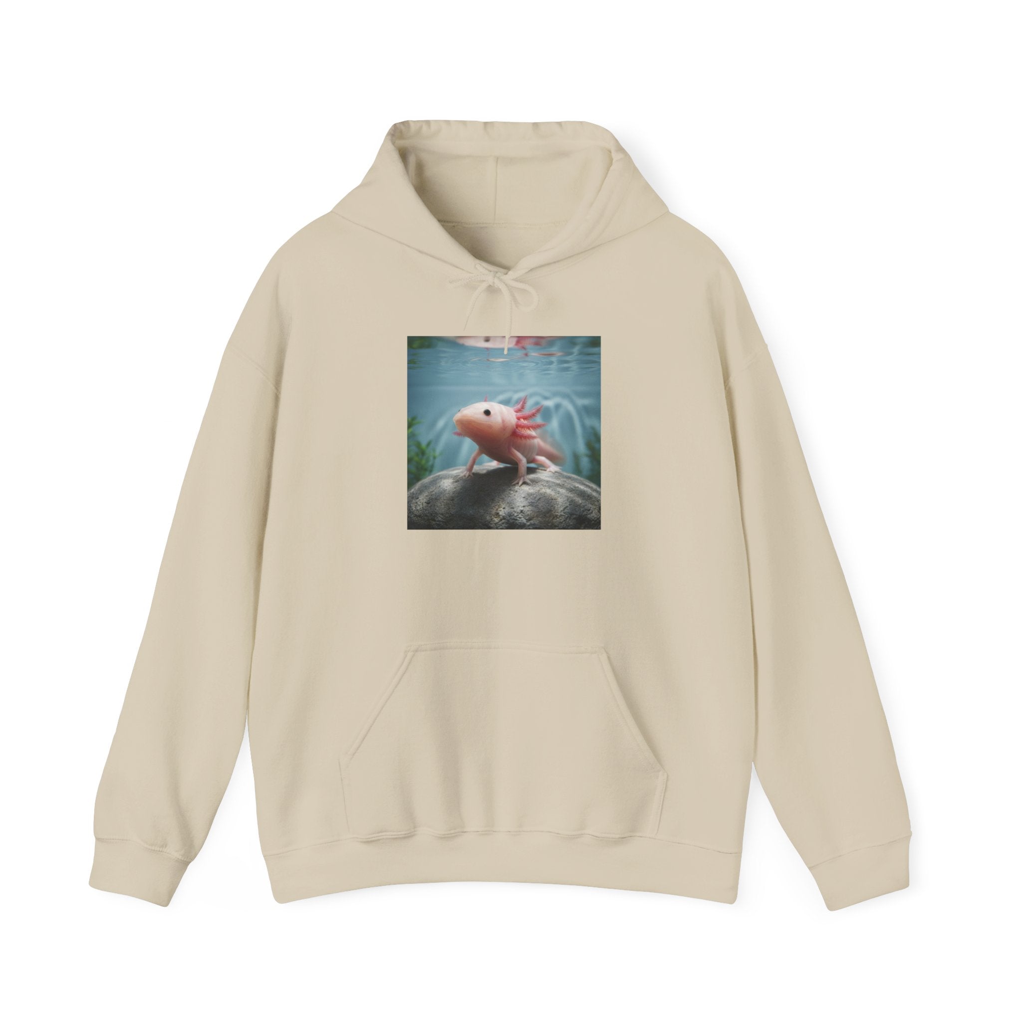 Axolotl Aquarium Hoodie — Axolotl Illustration Sweatshirt