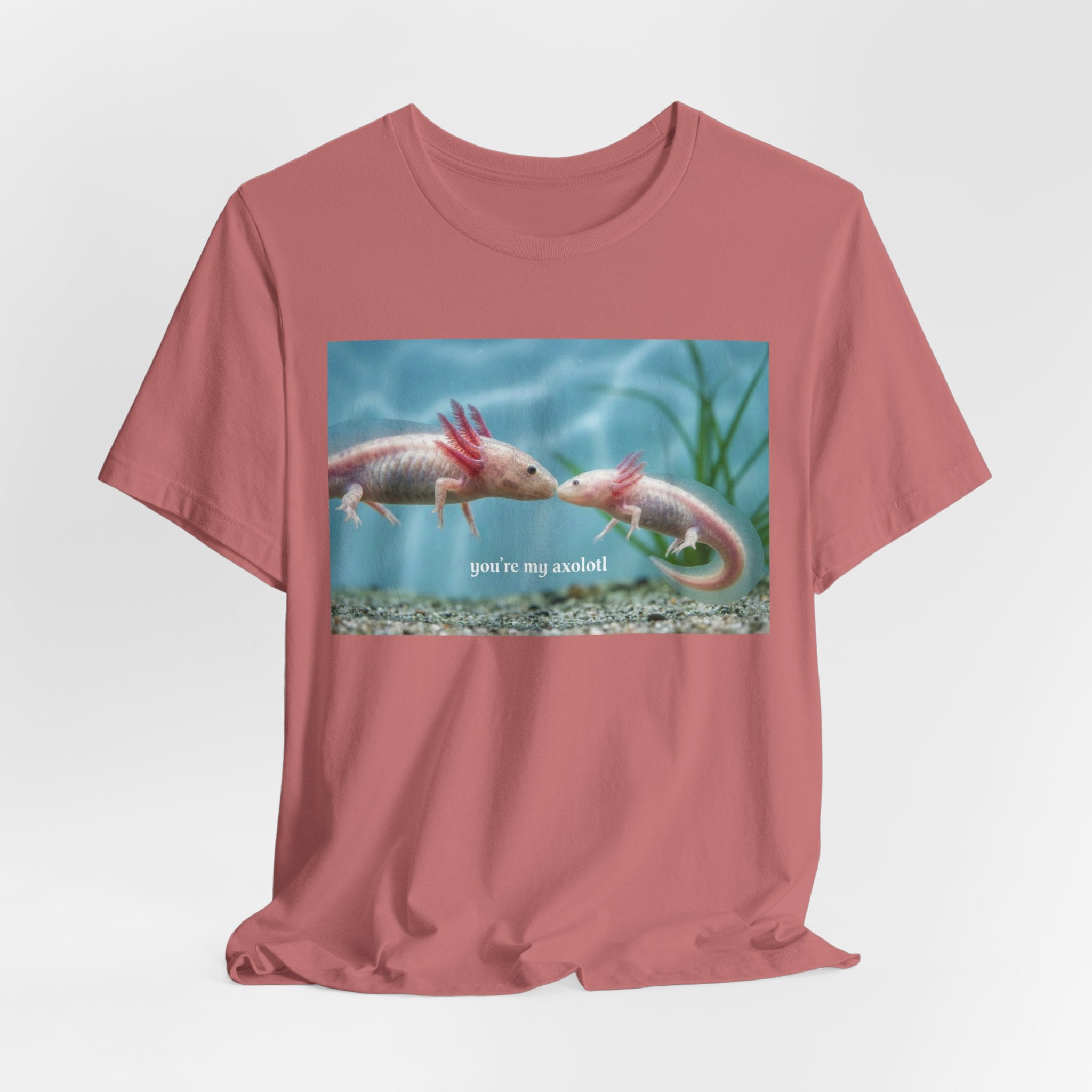 Axolotl Kissing Tee – "you're my axolotl" Cute Aquatic Pet T-Shirt