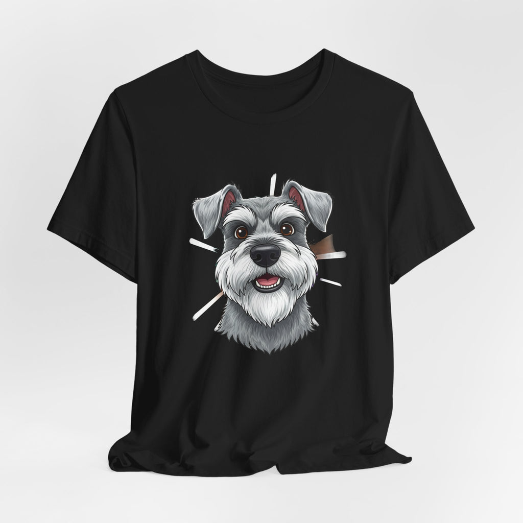 Schnauzer Face T‑Shirt — Cute Dog Portrait Tee for Schnauzer Lovers